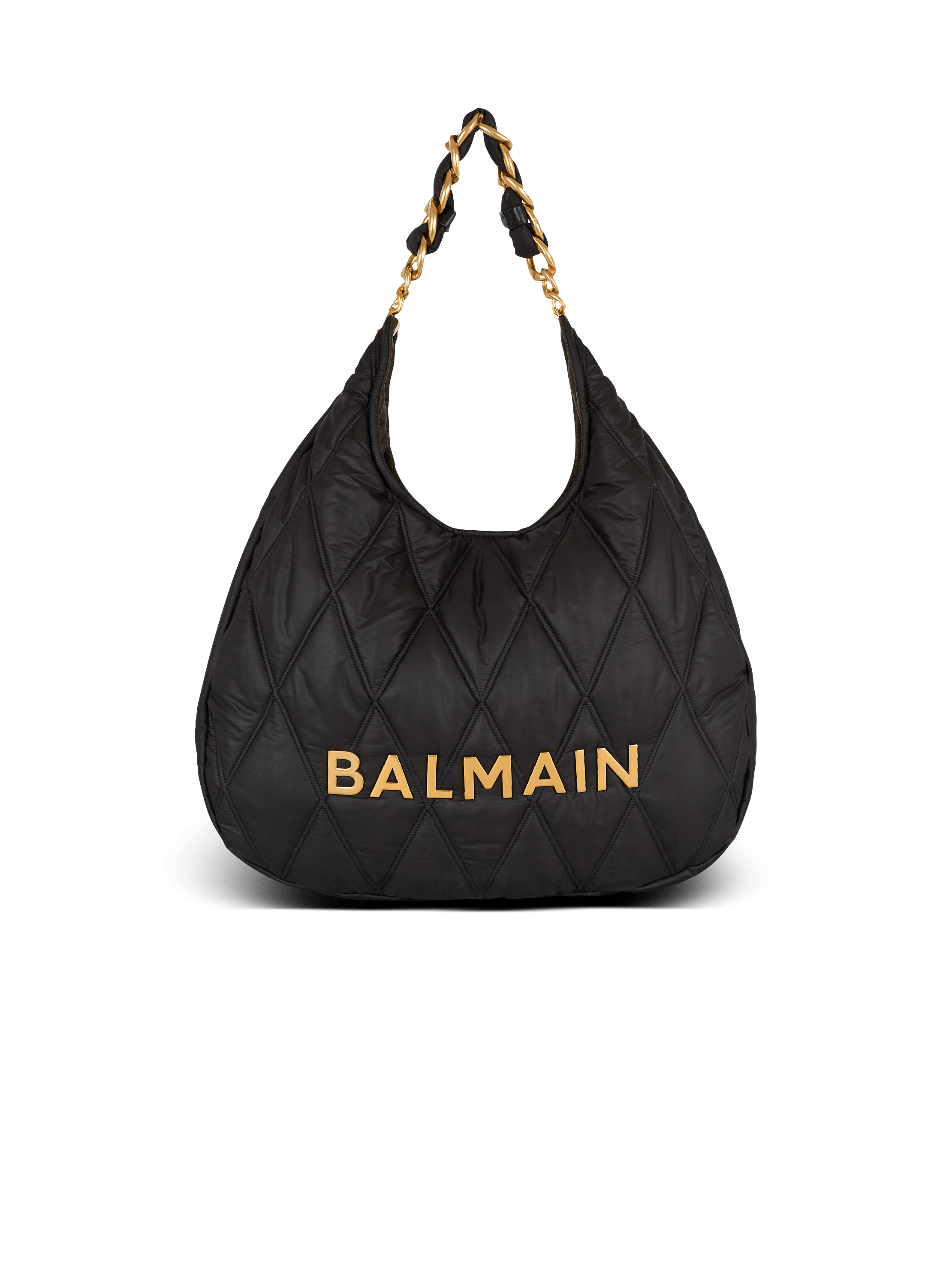 Large 1945 Hobo bag in diamond-quilted nylon