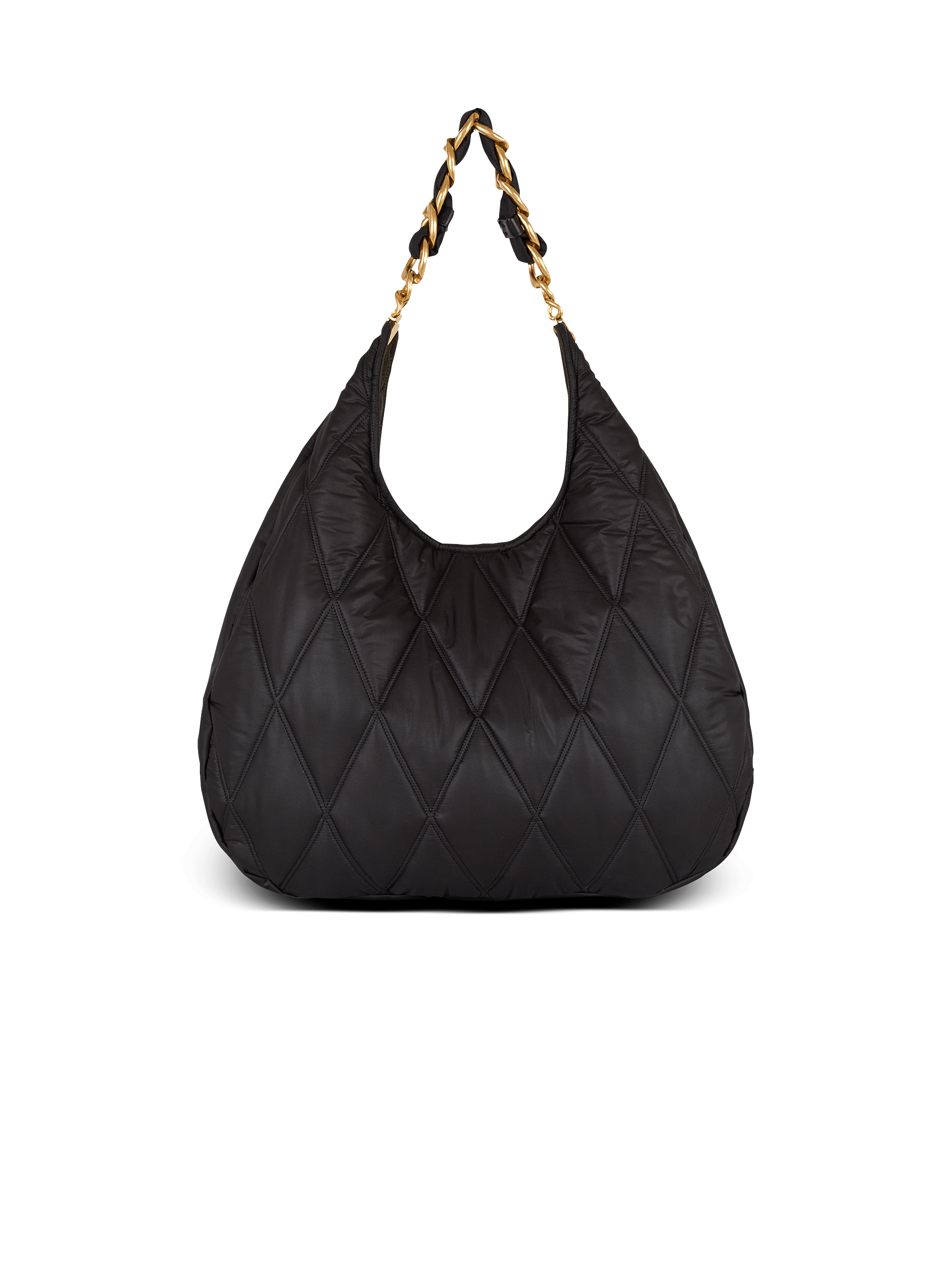 Large 1945 Hobo bag in diamond-quilted nylon - Men | BALMAIN