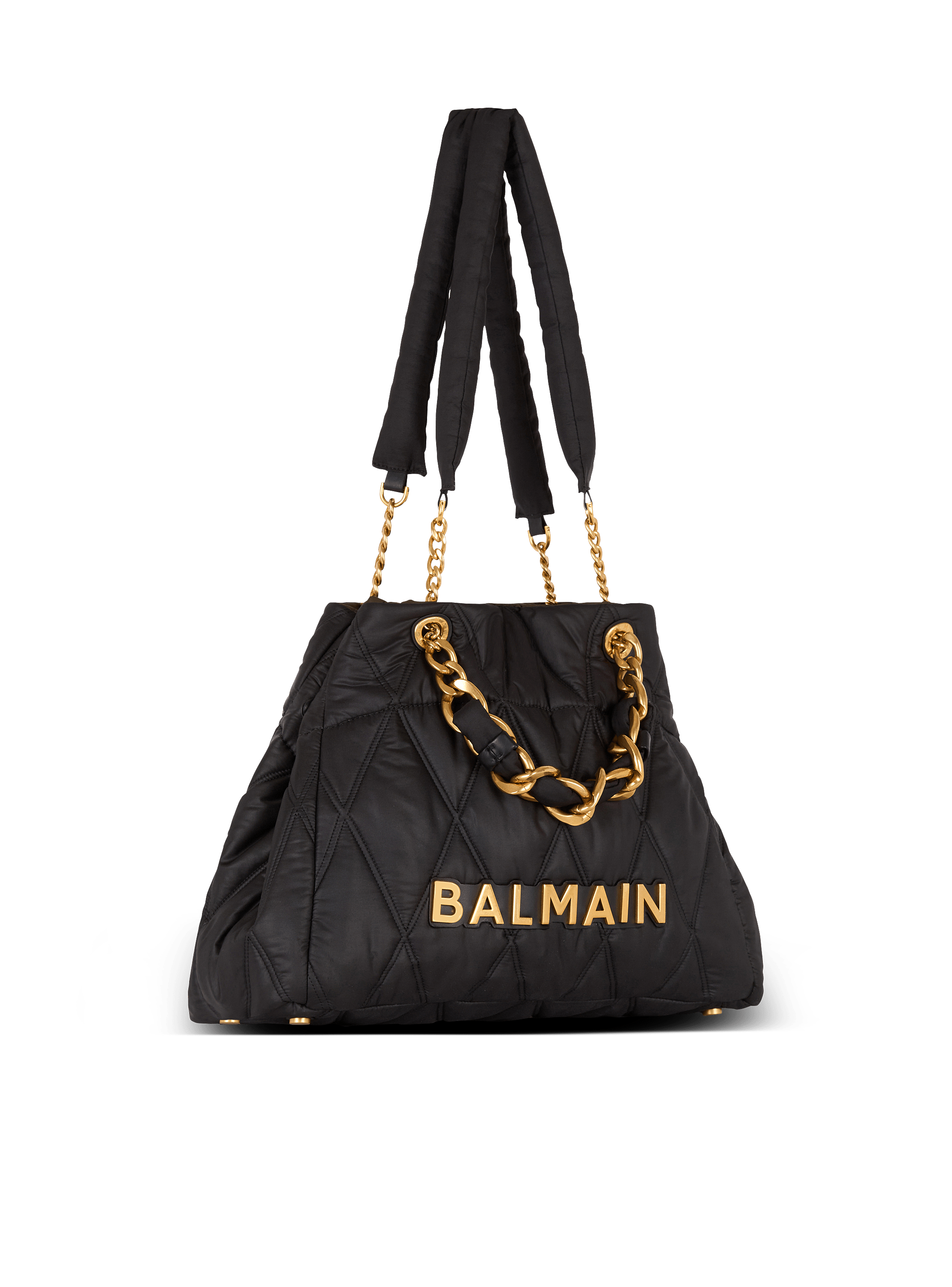 1945 Soft tote bag in diamond-quilted nylon - Men | BALMAIN