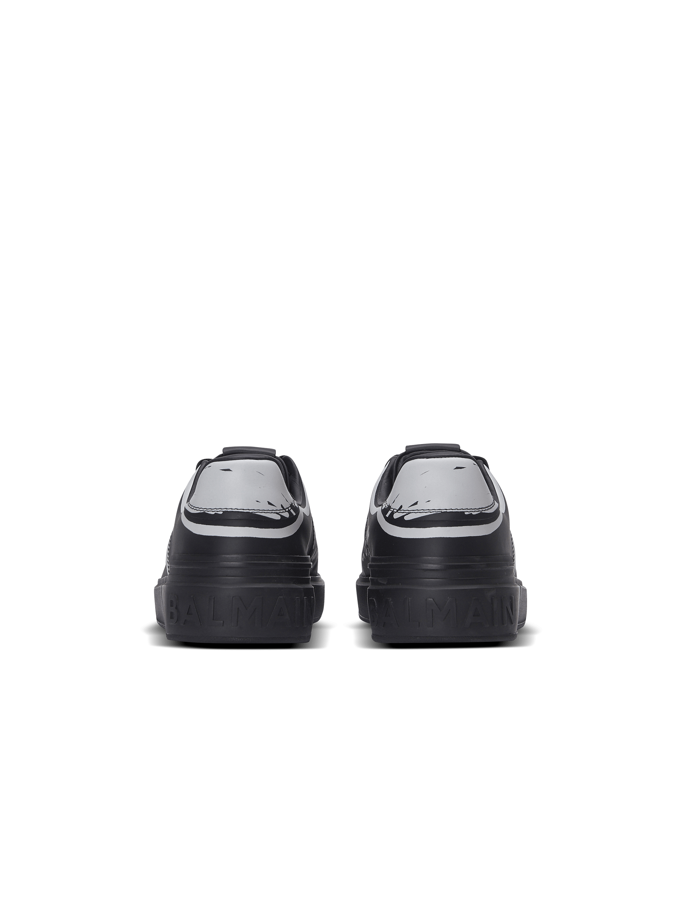 B-Court printed calfskin trainers black - Men | BALMAIN
