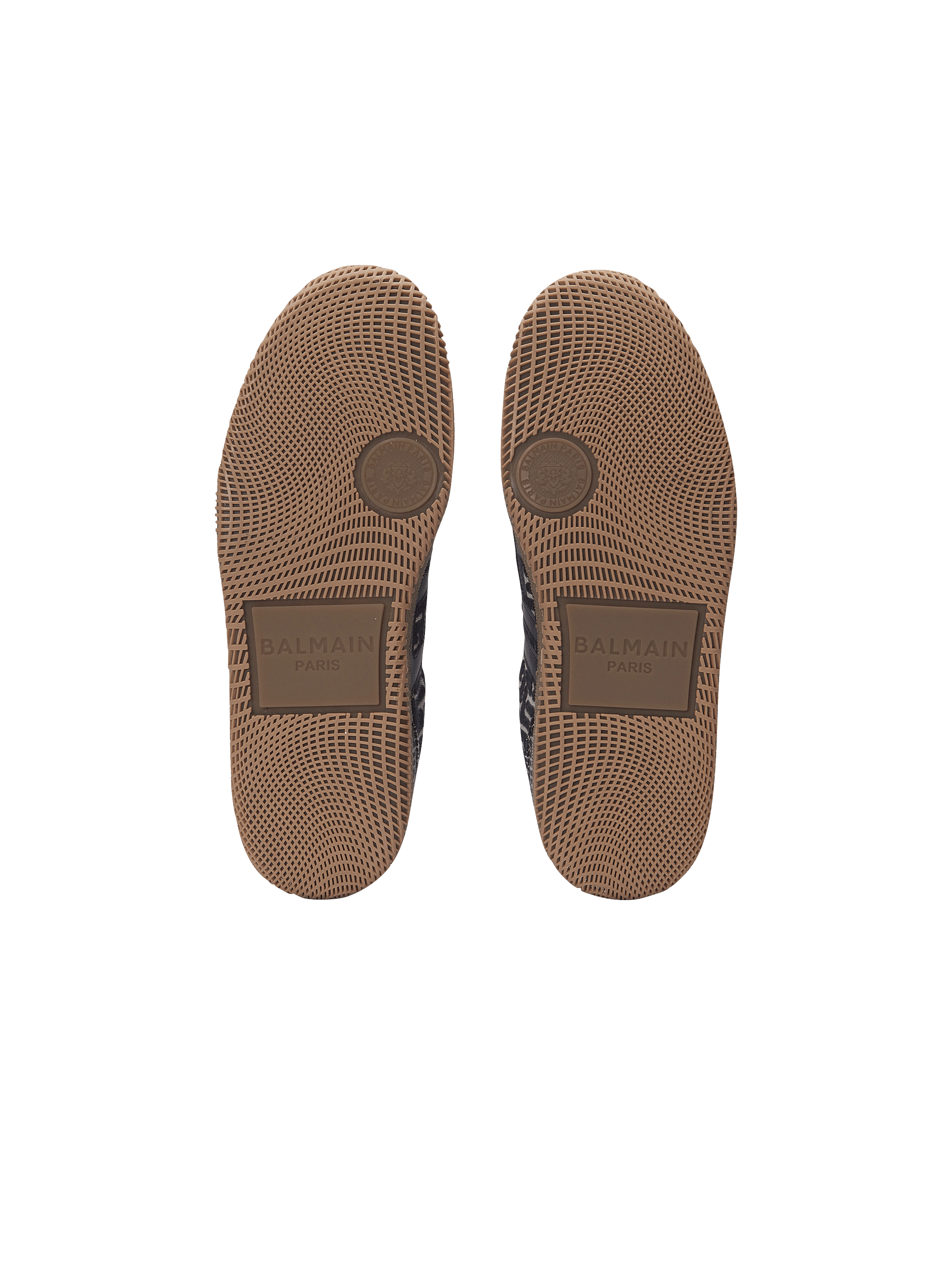 Balmain Swan trainers in PB Labyrinth jacquard - Men | BALMAIN