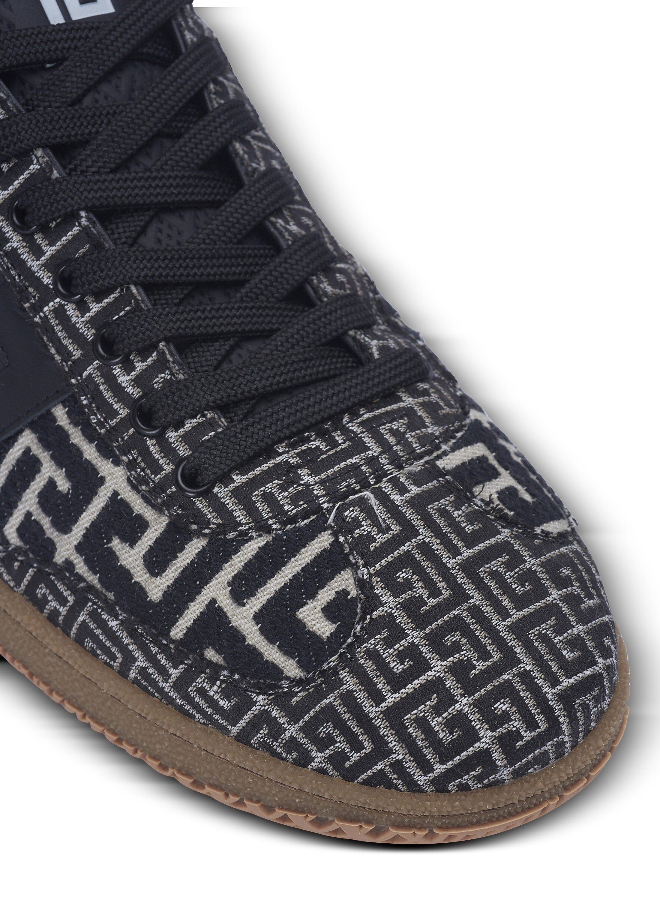 Balmain Swan trainers in PB Labyrinth jacquard - Men | BALMAIN