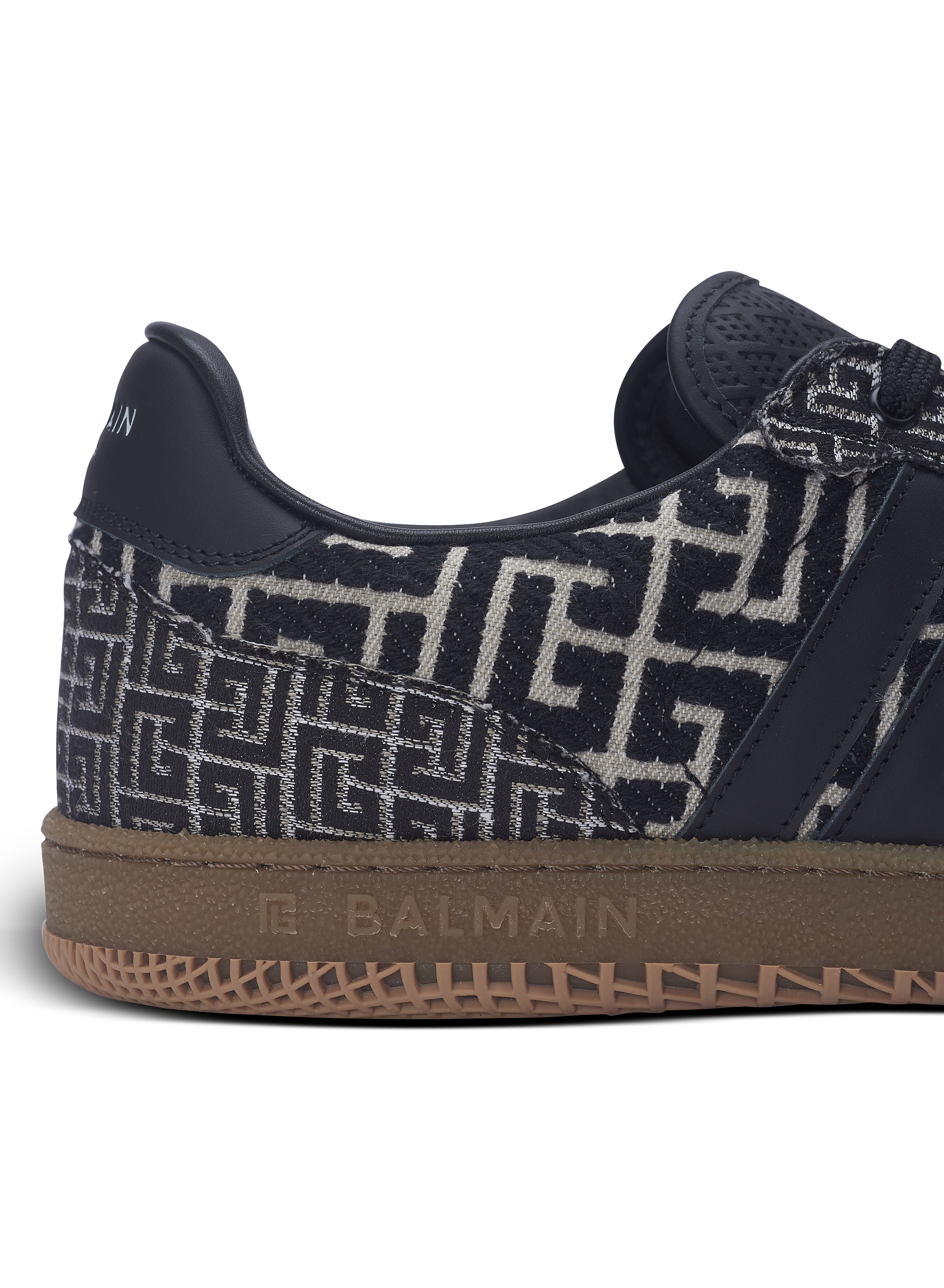Balmain Swan trainers in PB Labyrinth jacquard - Men | BALMAIN