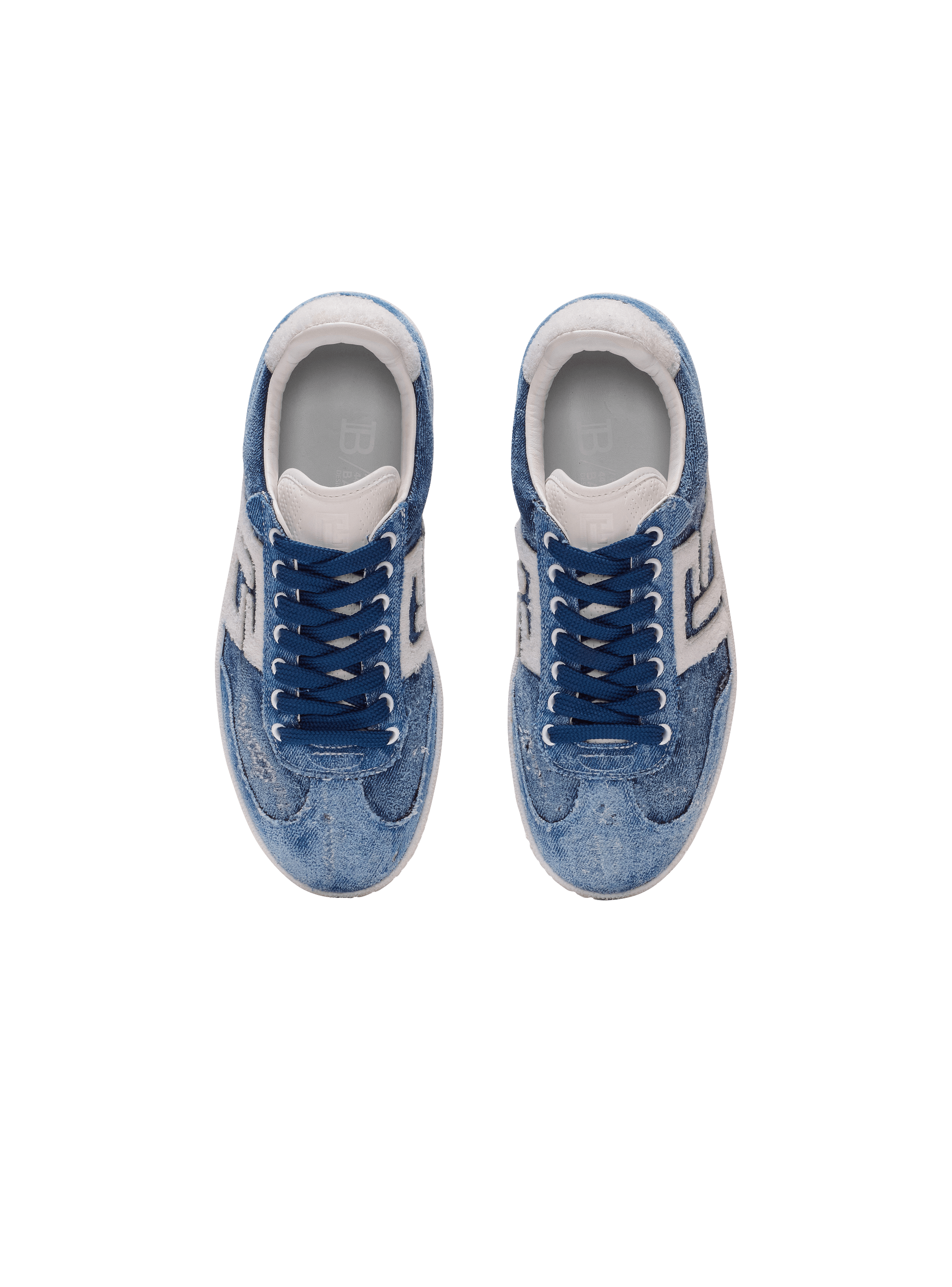Denim Balmain Swan trainers - Men | BALMAIN
