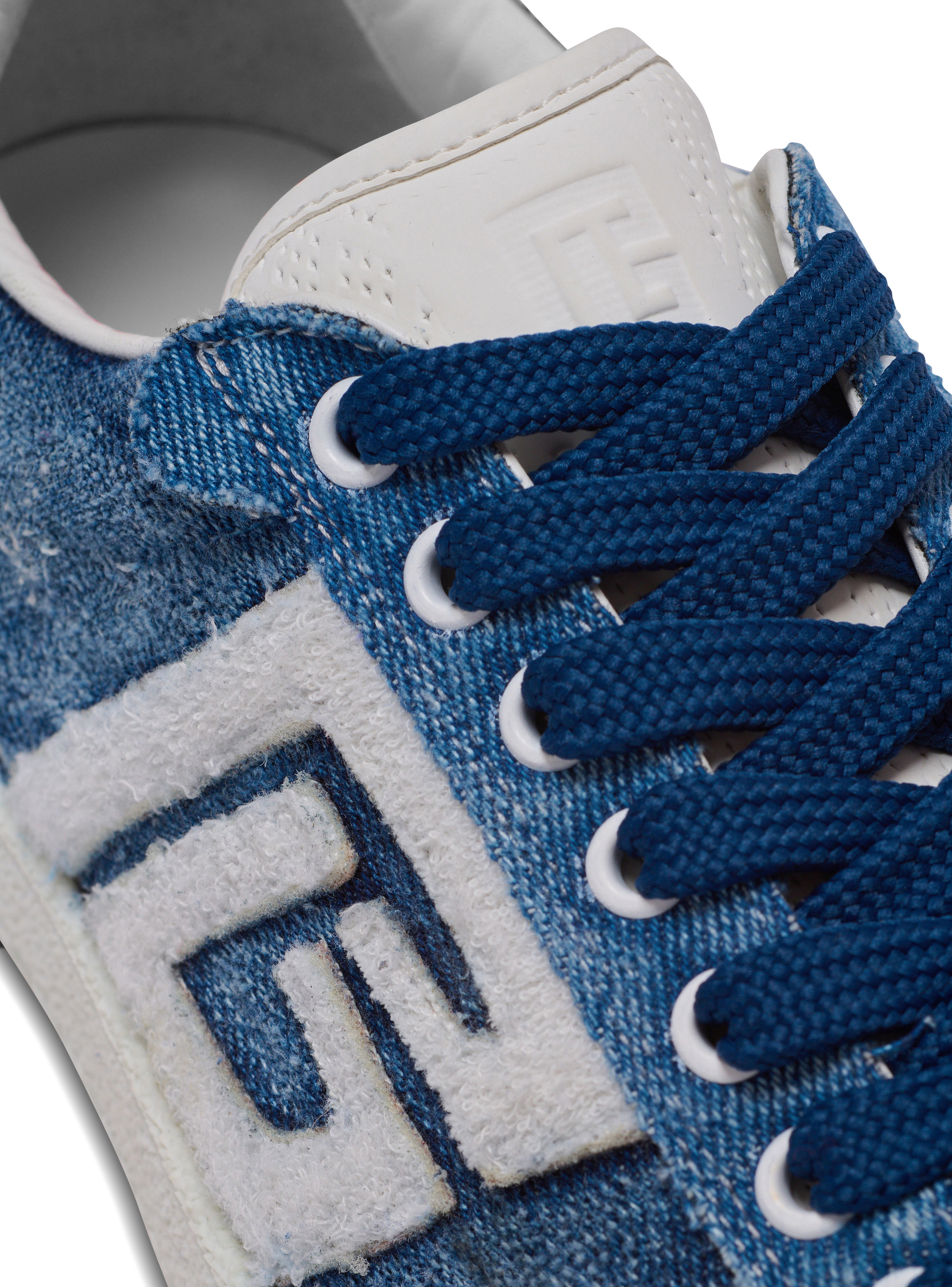 Denim Balmain Swan trainers - Men | BALMAIN
