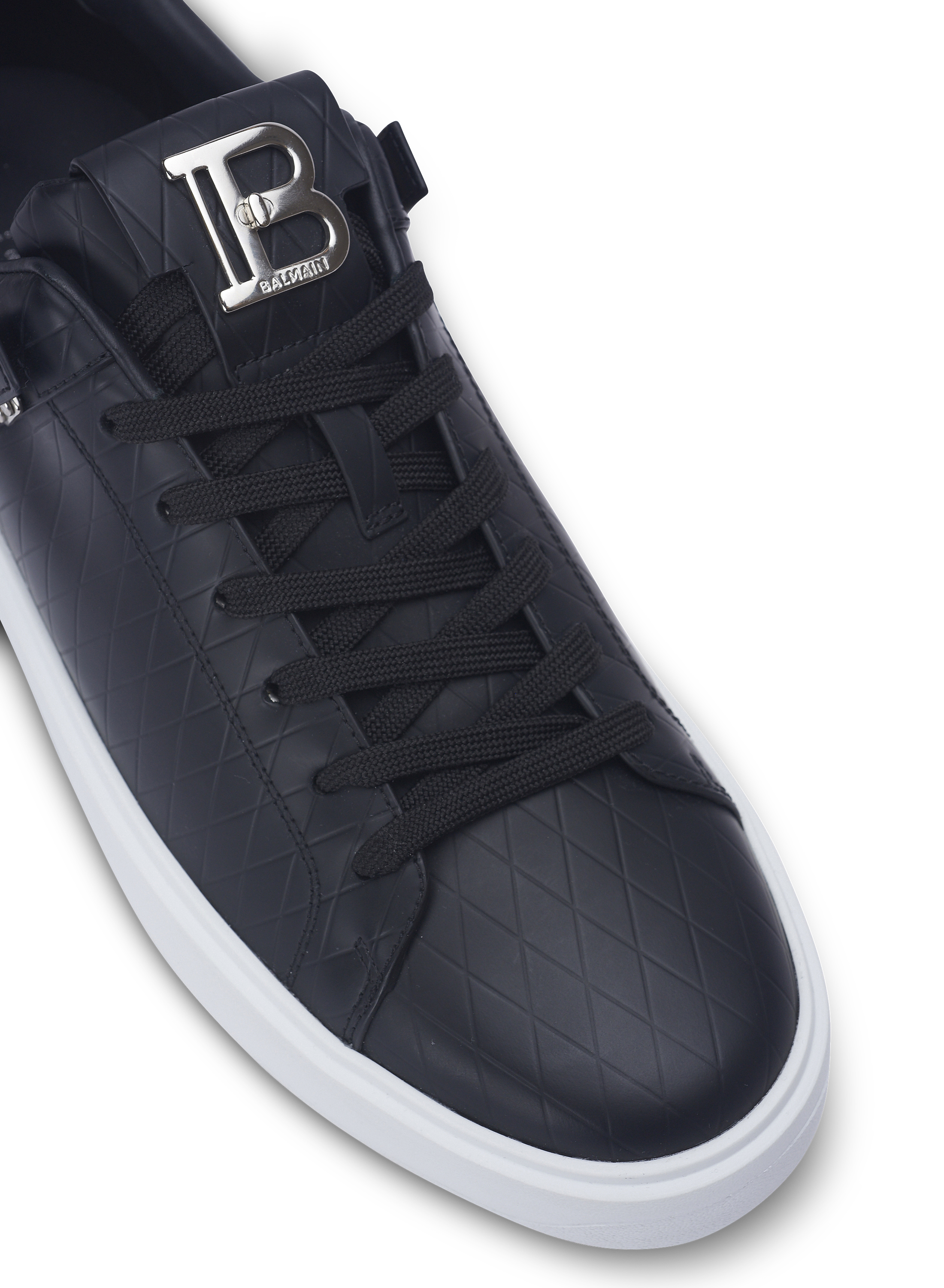 【関税＆送料込み】Balmain 'B-Court B-Buzz' Black Low Sneak Balmain B-Court B-Buzz Sneakers | Black | FARFETCH