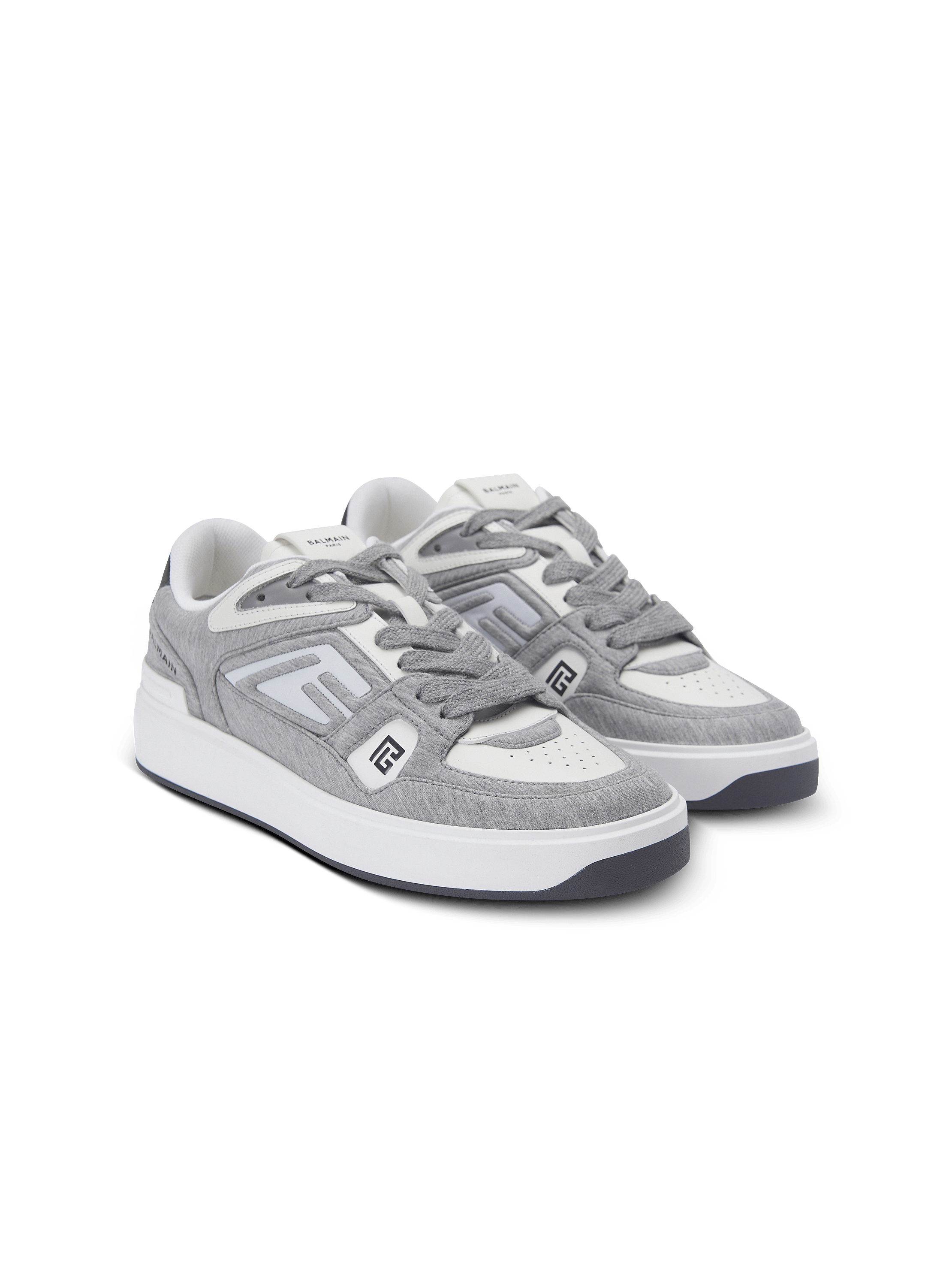 B-Court Skate フリース＆カーフレザー スニーカー