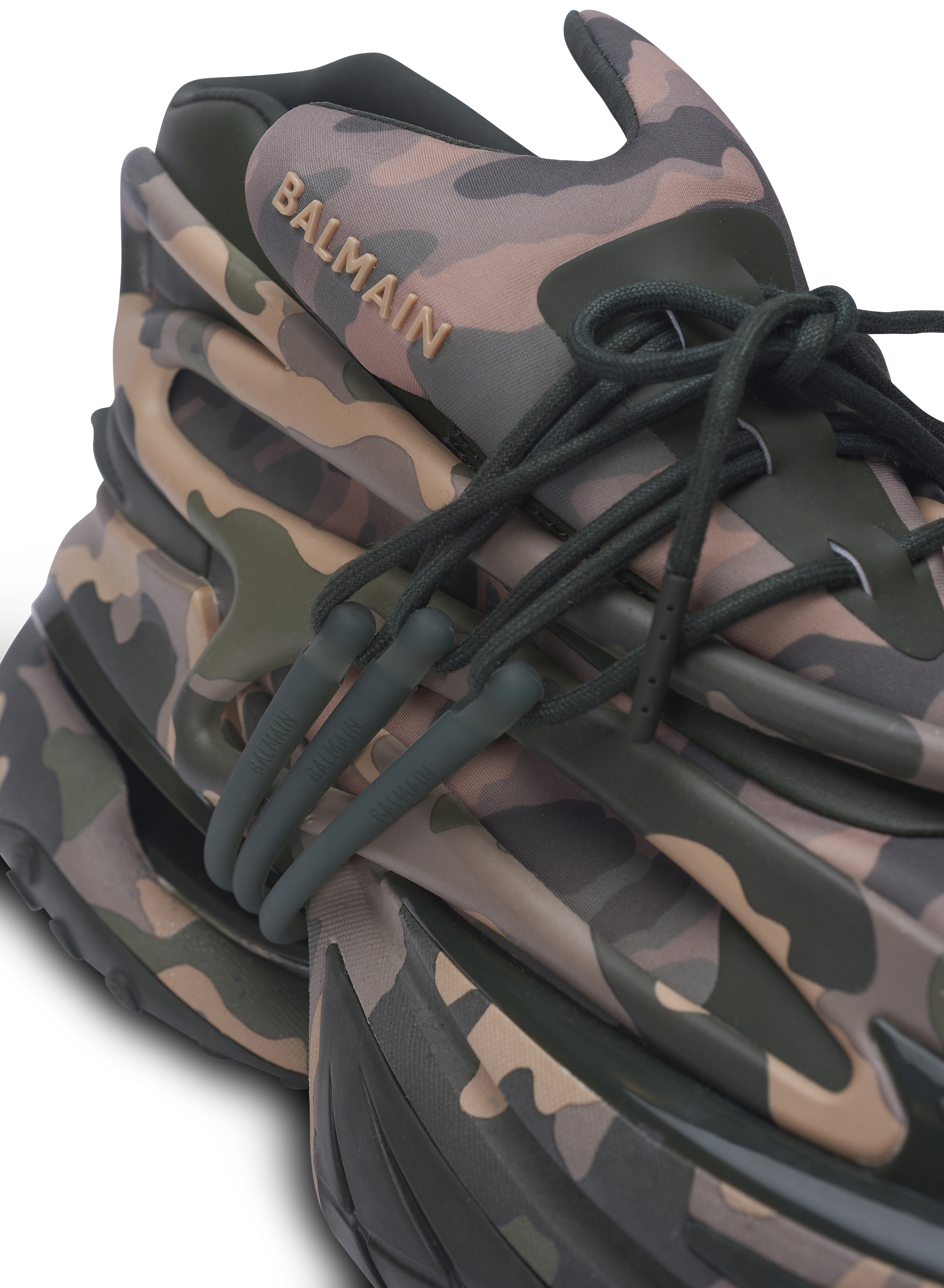 Unicorn Low camouflage-print trainers khaki - Men | BALMAIN