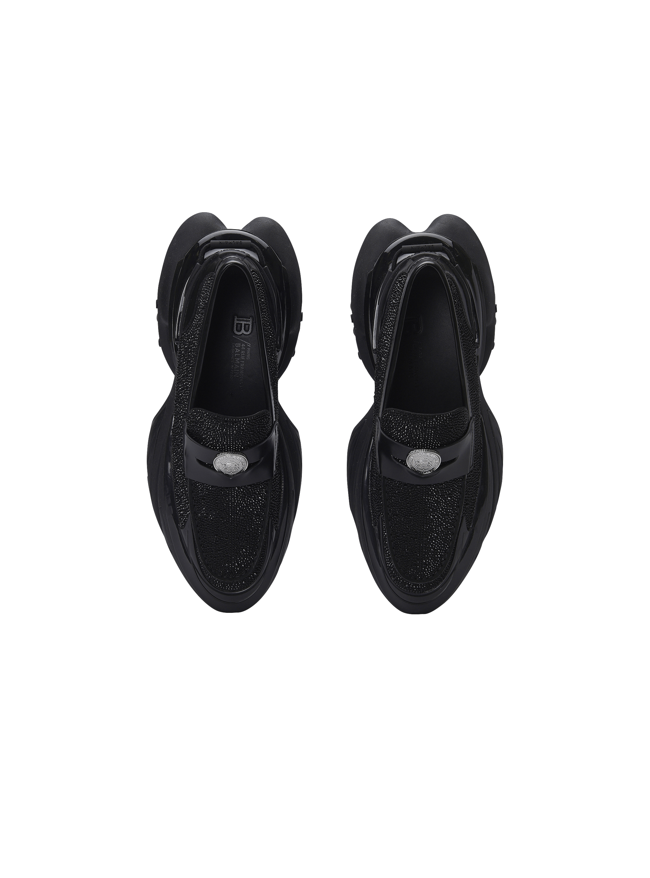 Unicorn loafers in rhinestone calfskin