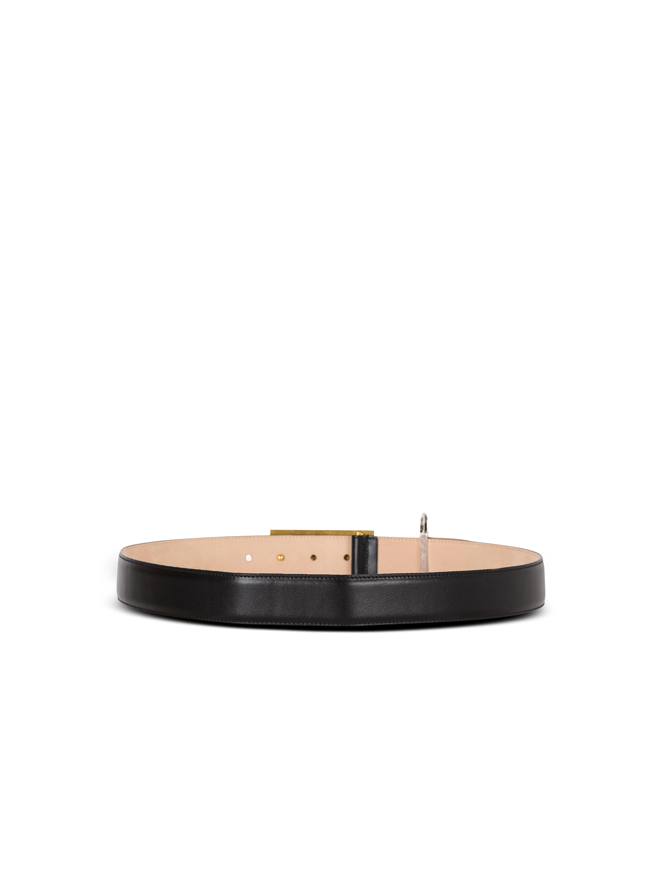 Leather belt with safety pin