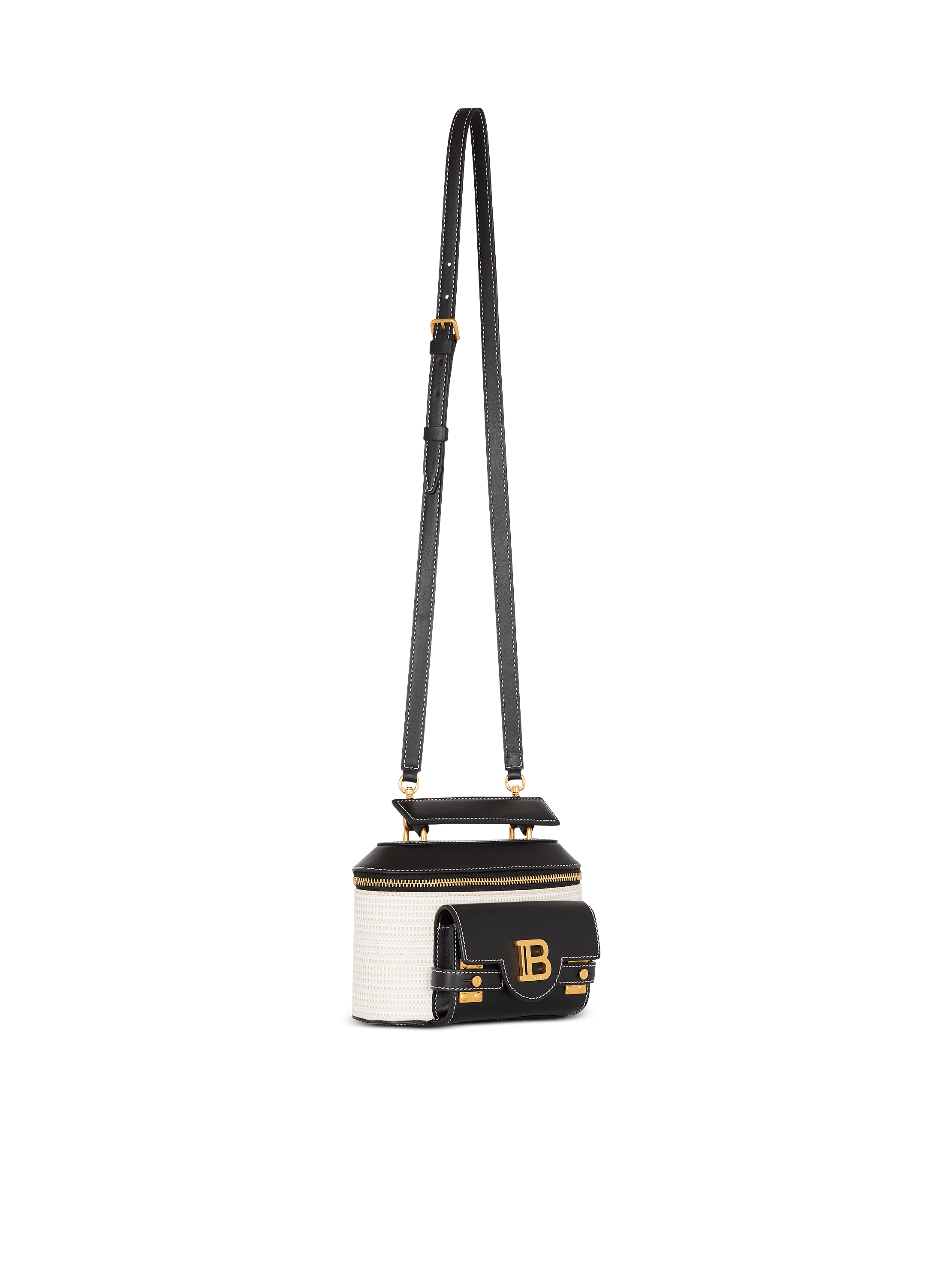 B-Buzz vanity-raffia & calfskin