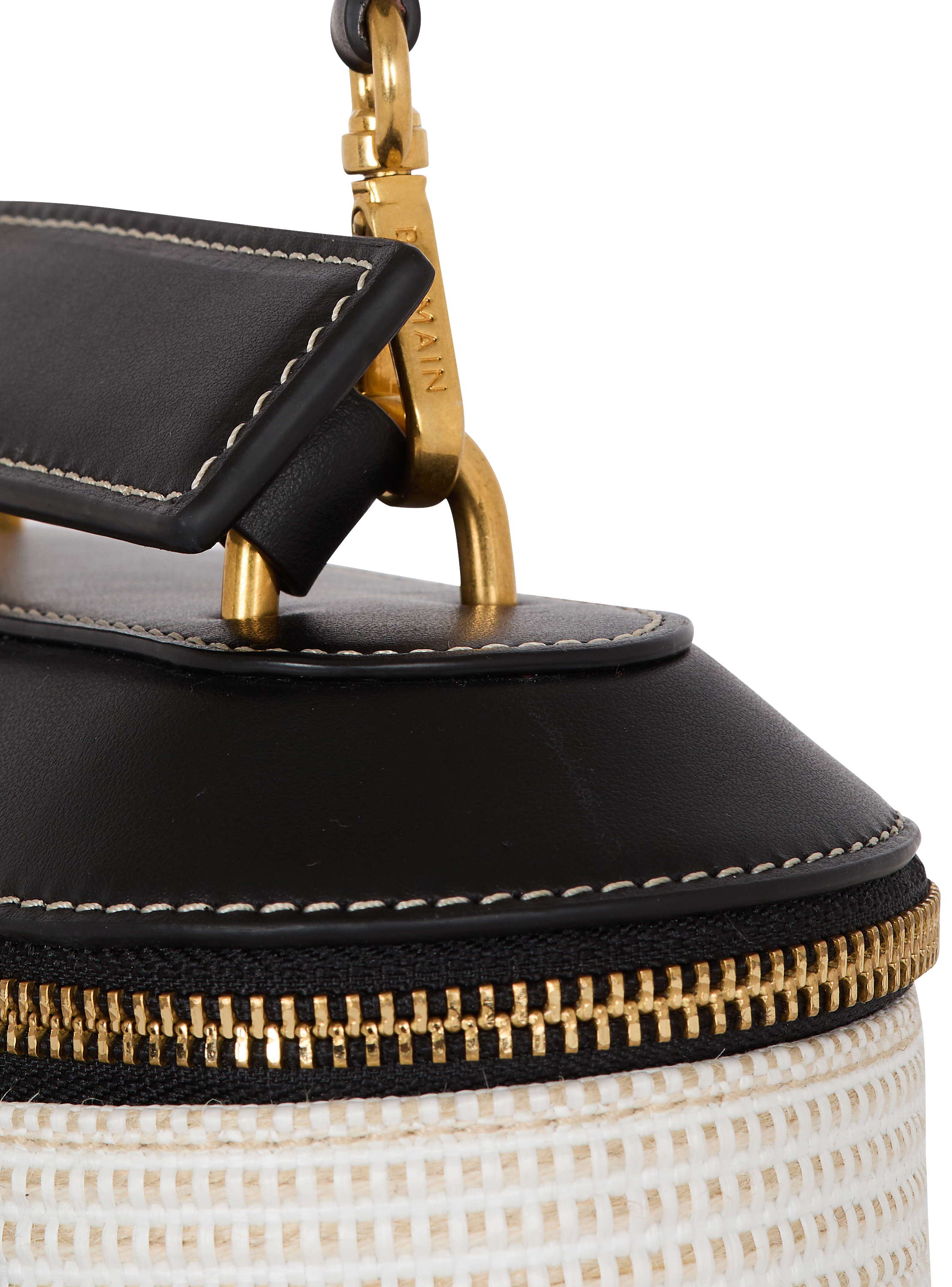 B-Buzz vanity-raffia & calfskin