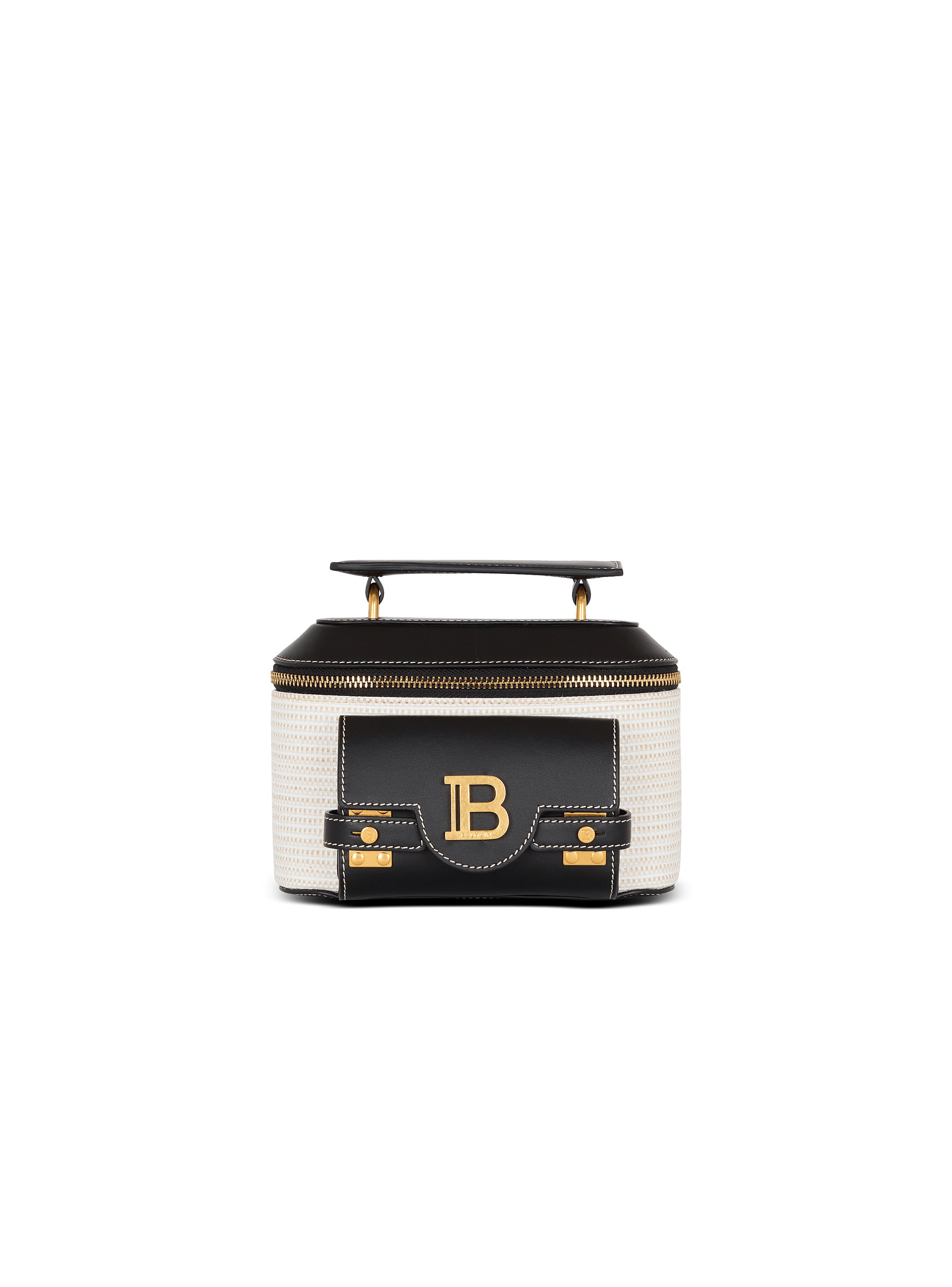 B-Buzz vanity-raffia & calfskin
