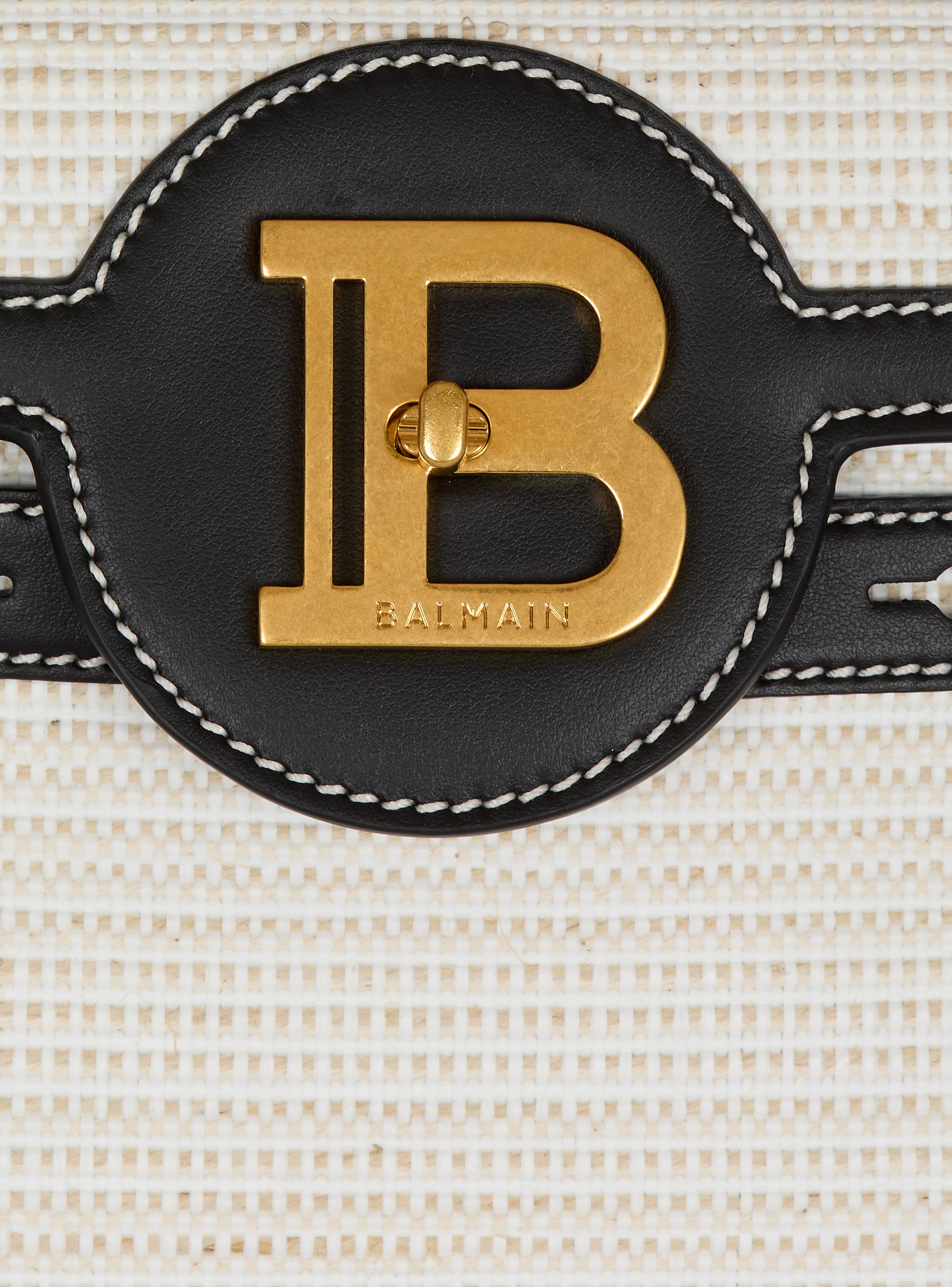 Raffia B-Buzz 23 bag grey grey - Women | BALMAIN