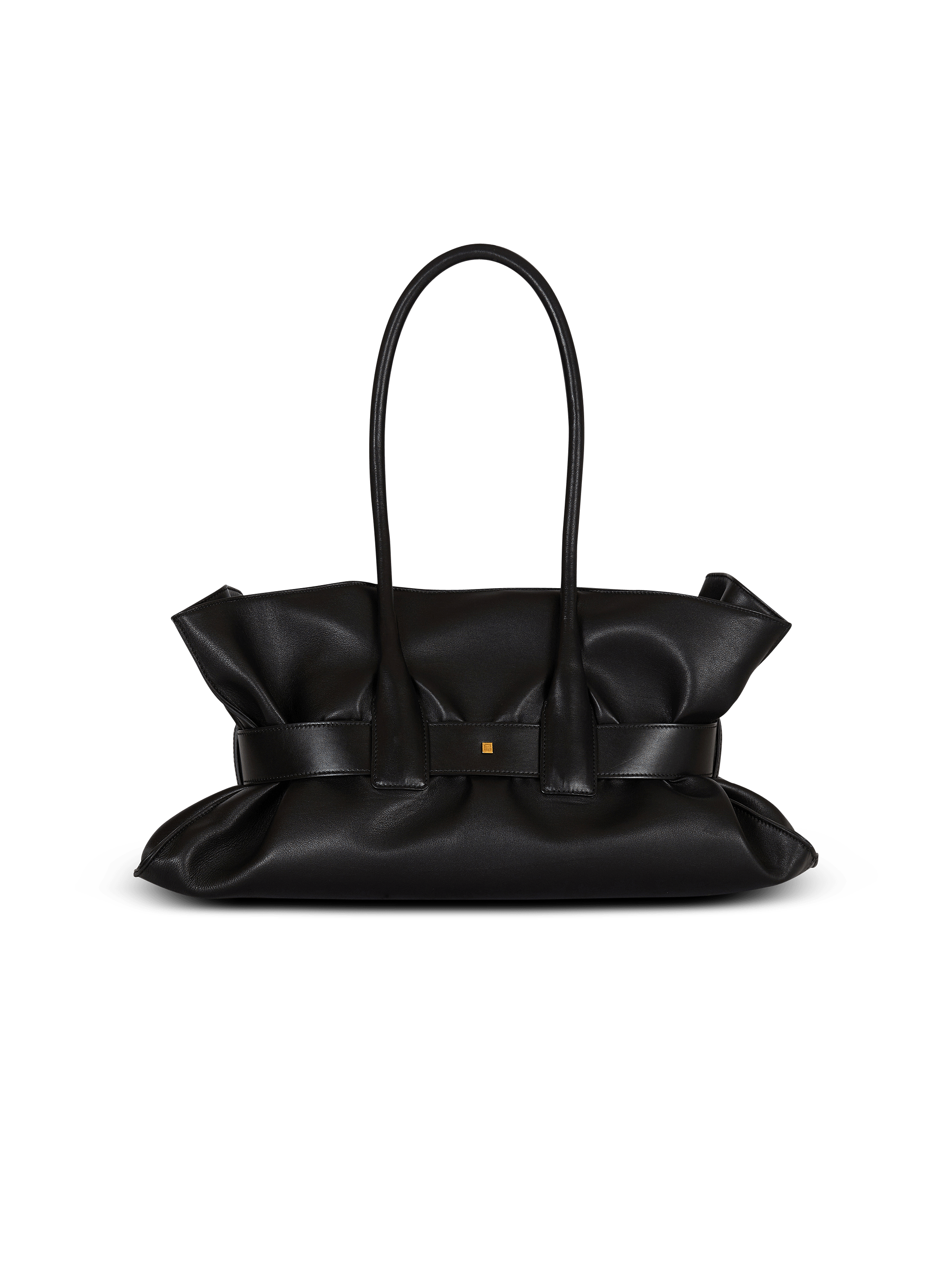 ハンドバッグ BALMAIN Woman Handbag Black DN1FE818TJDC GFE B-Army monogrammed jacquard and leather tote bag black