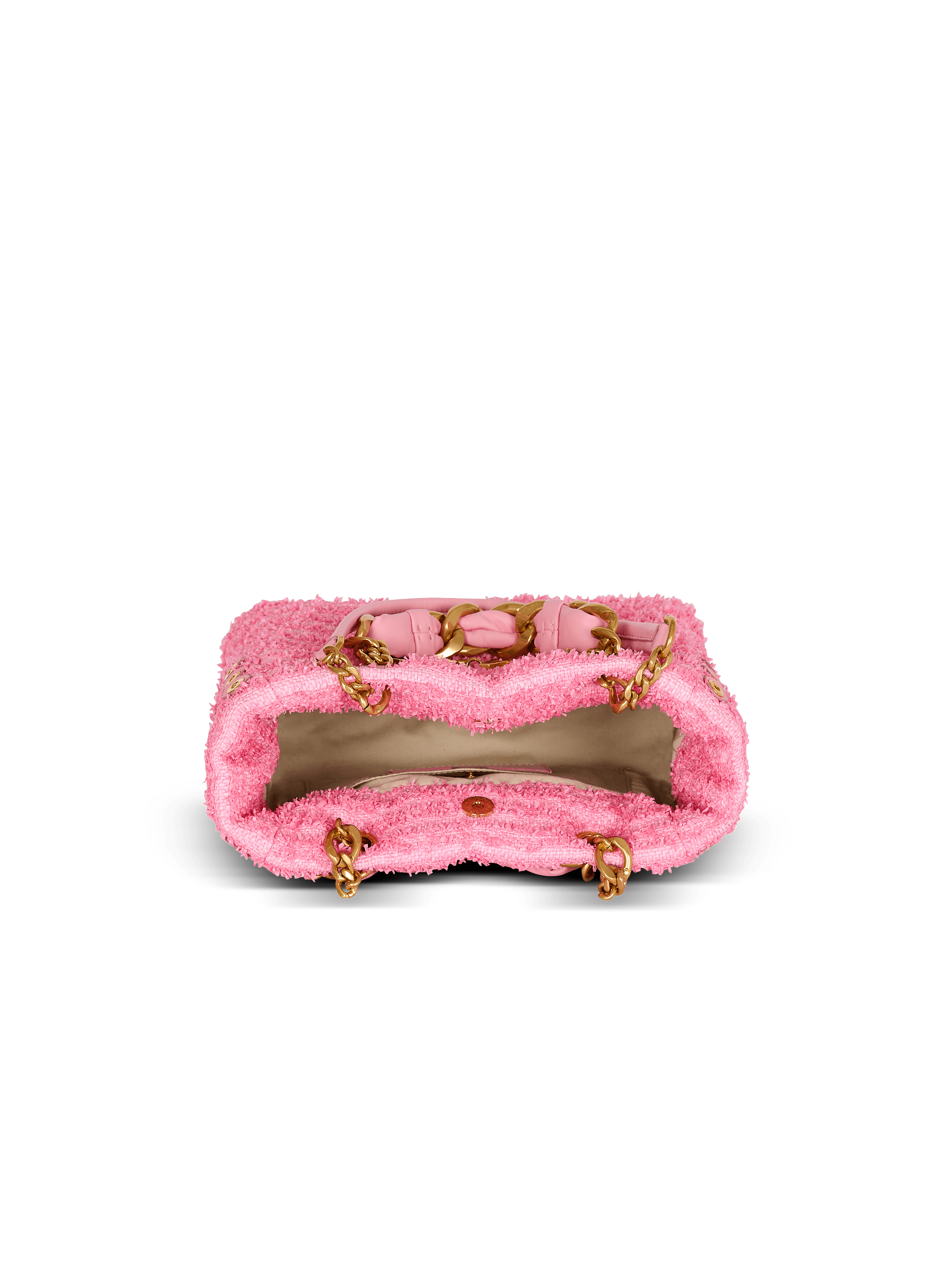 1945 Soft tote in tweed-effect raffia