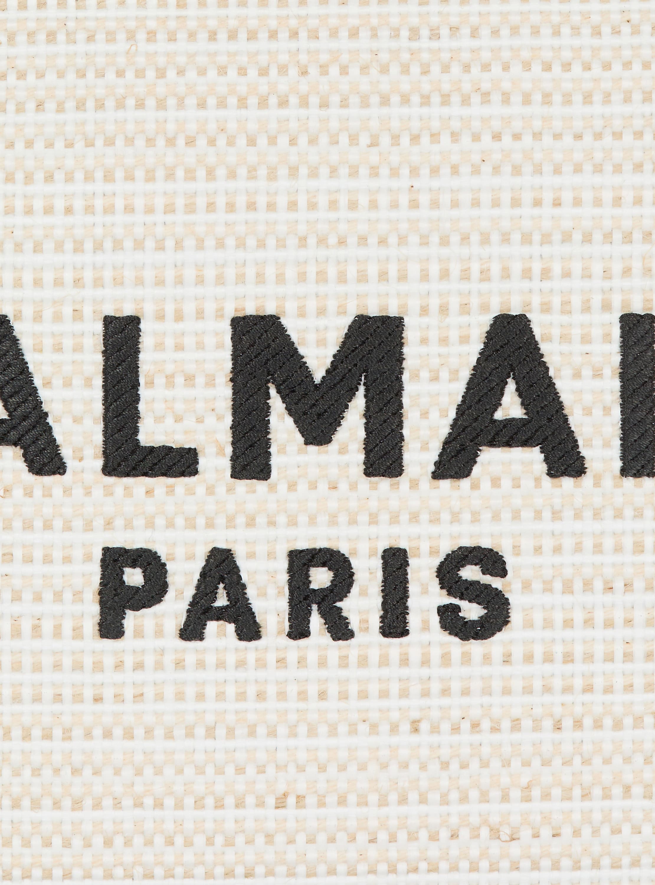 Small raffia B-Army tote bag