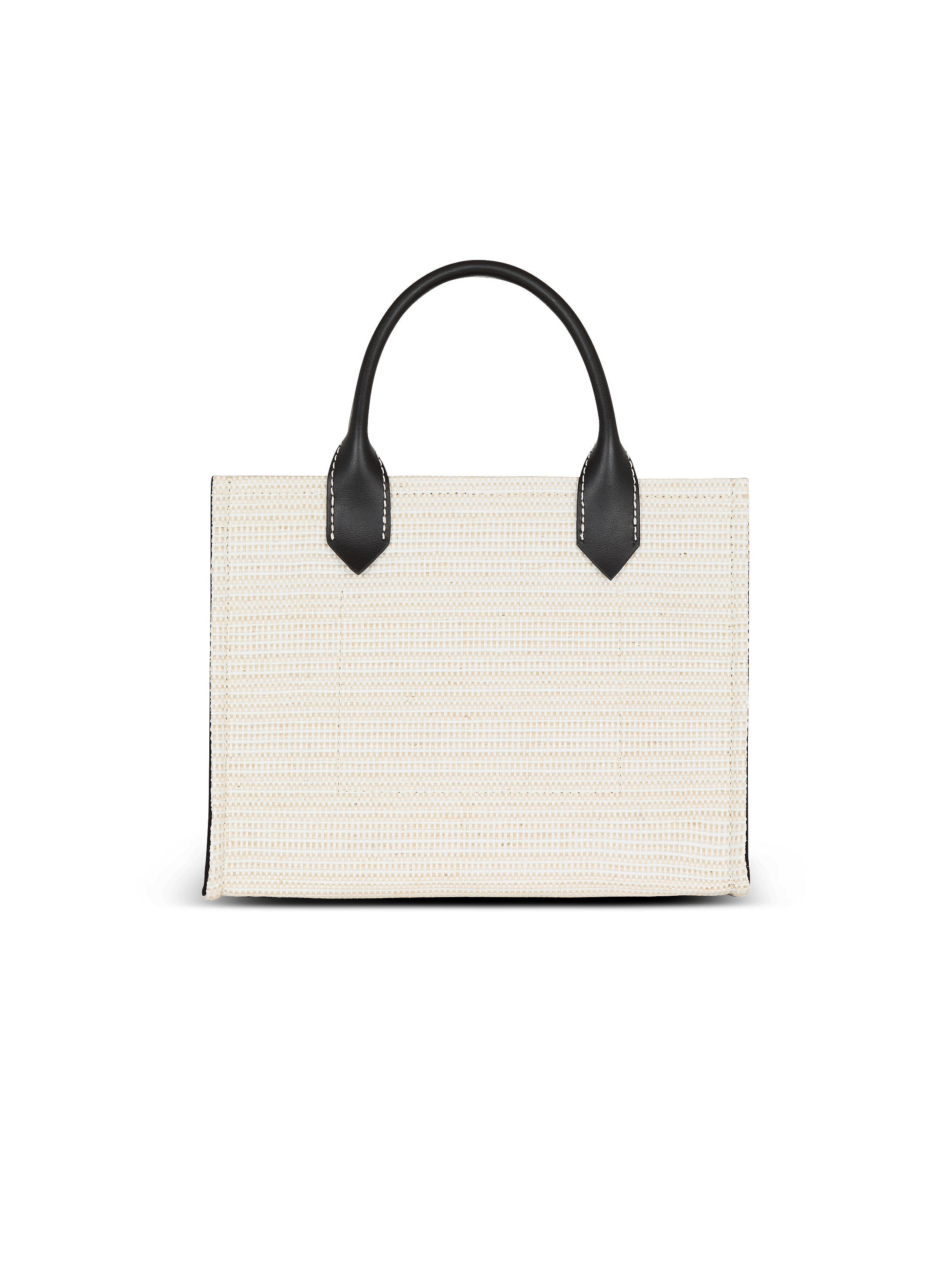 Small raffia B-Army tote bag