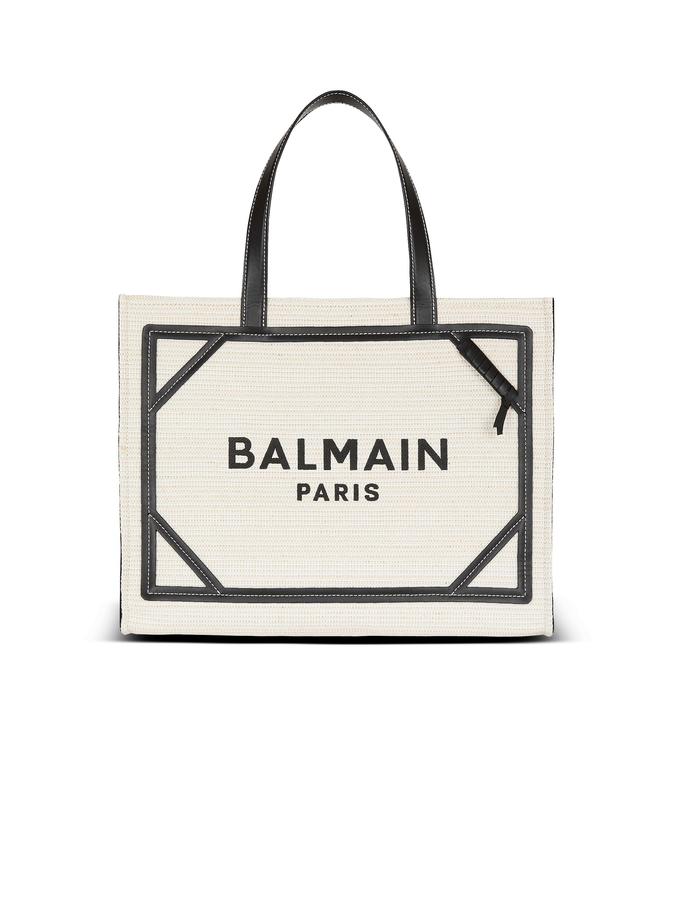 Medium raffia B-Army tote bag