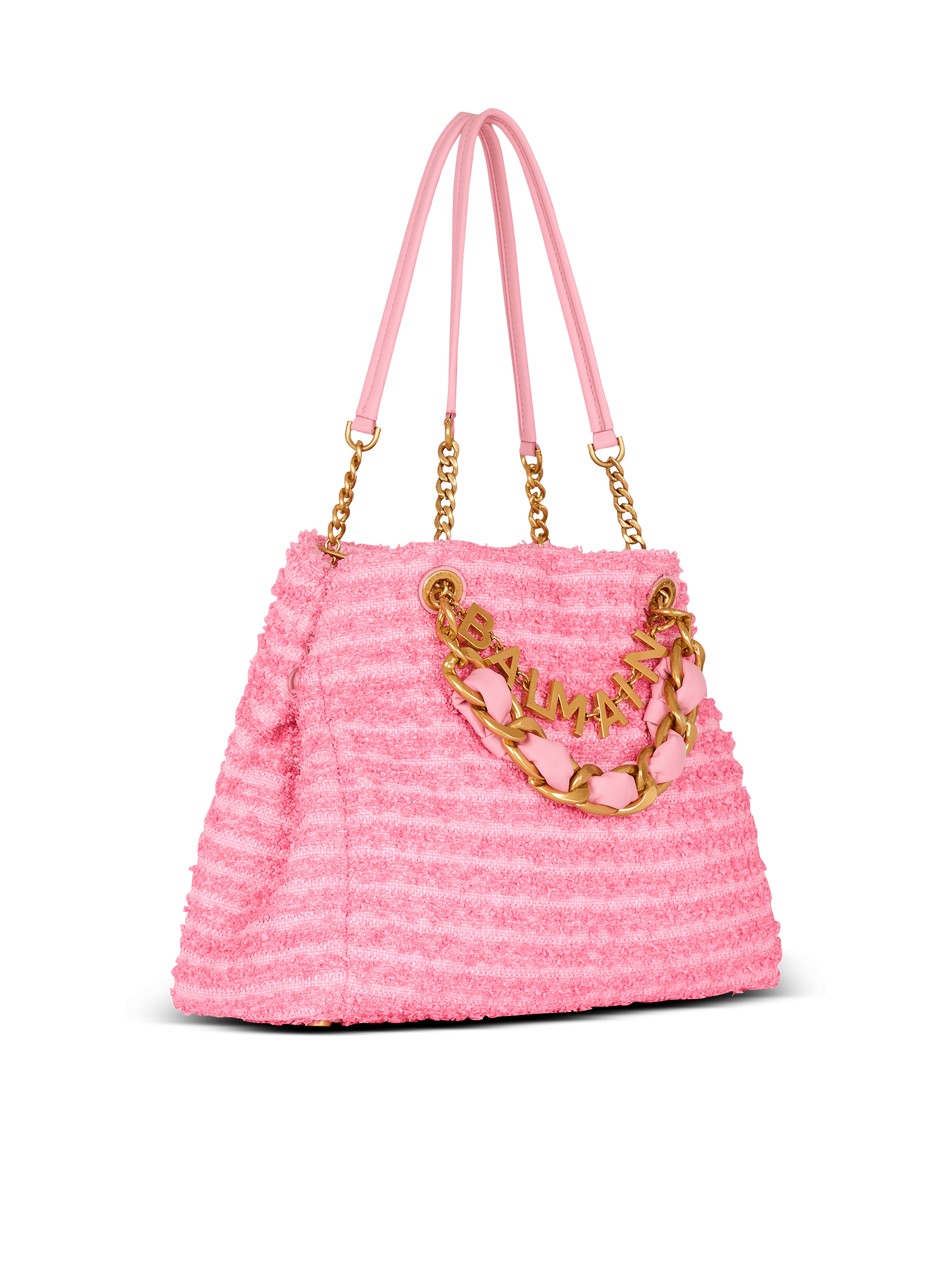 ハンドバッグ BALMAIN EN0FD974TRWE Handbags Bags.. Pink Balmain 1945 Soft Tweed Shoulder Bag | Pink | FARFETCH