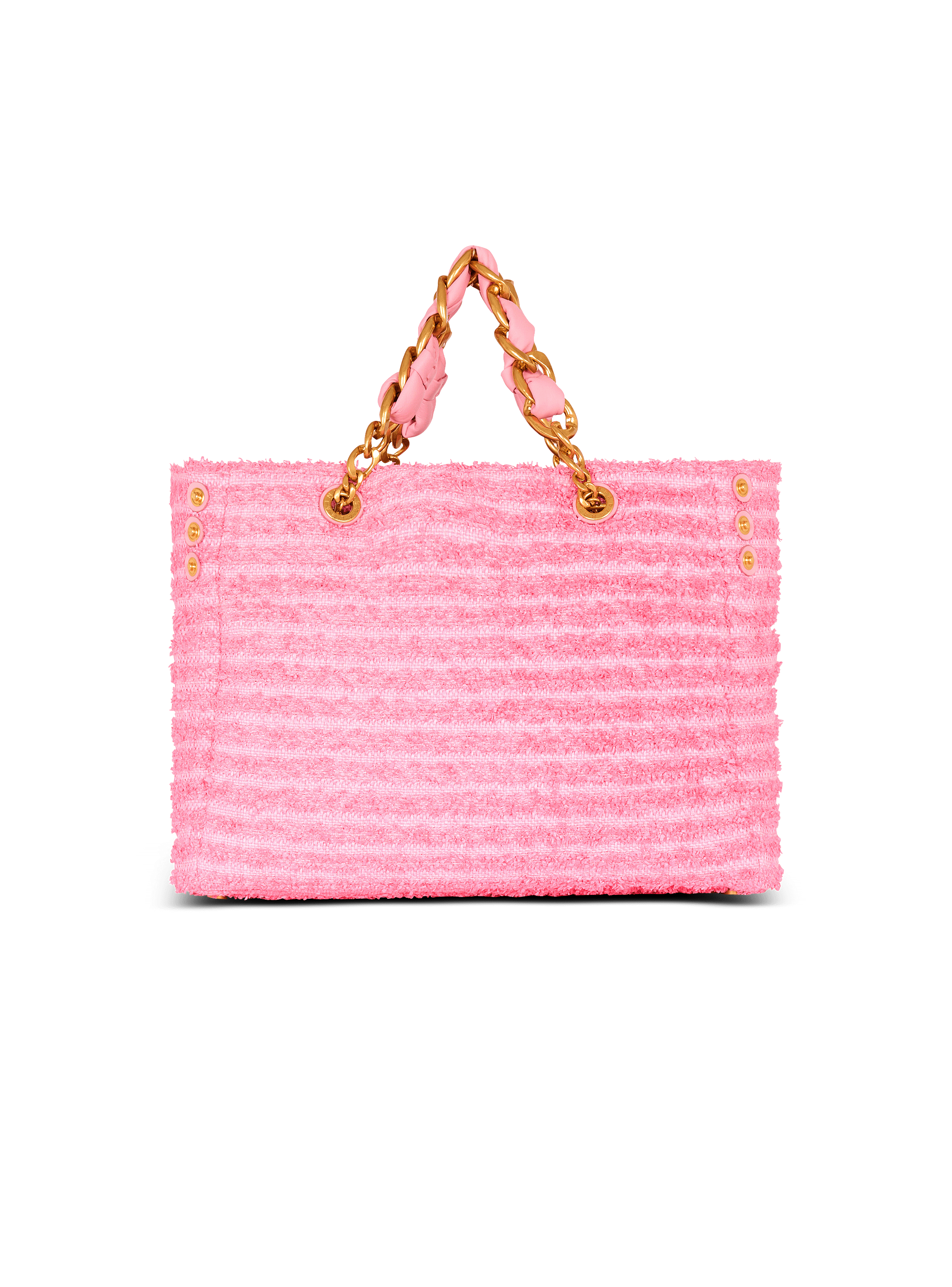1945 Soft tote in tweed-effect raffia pink pink - Women