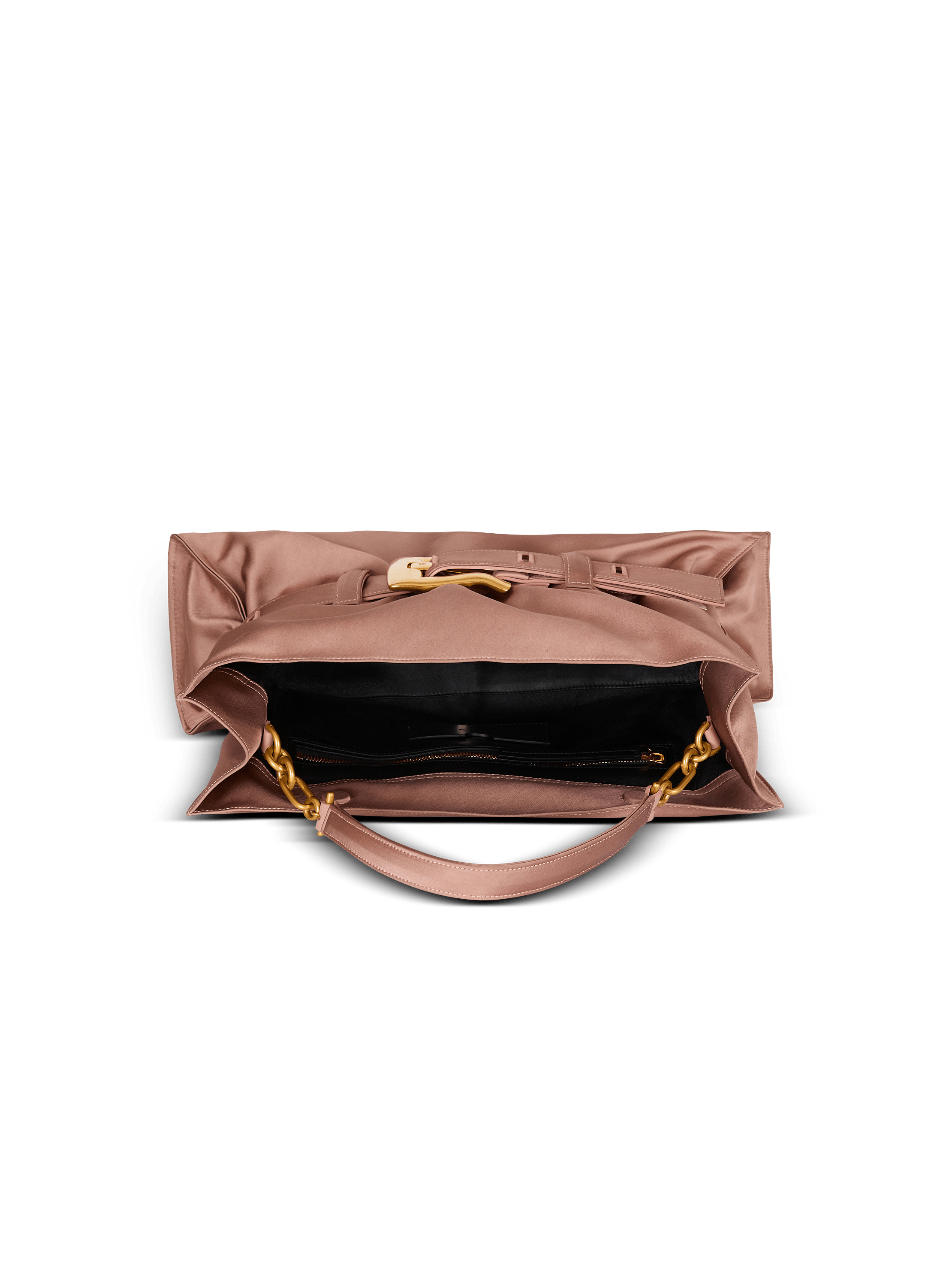 Satin Anthem Medium bag pink pink - Women | BALMAIN