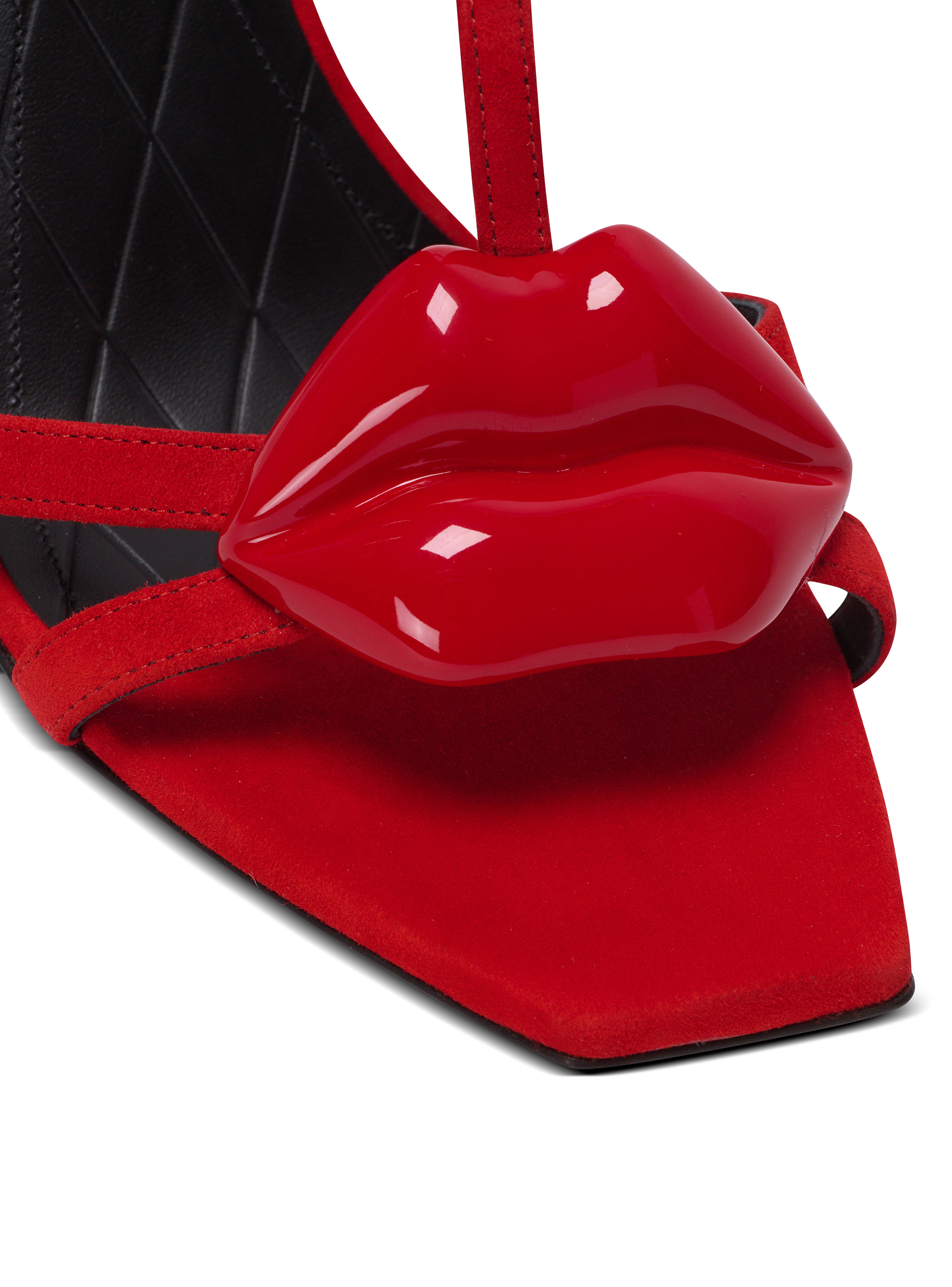 Suede Lips sandals - Women | BALMAIN