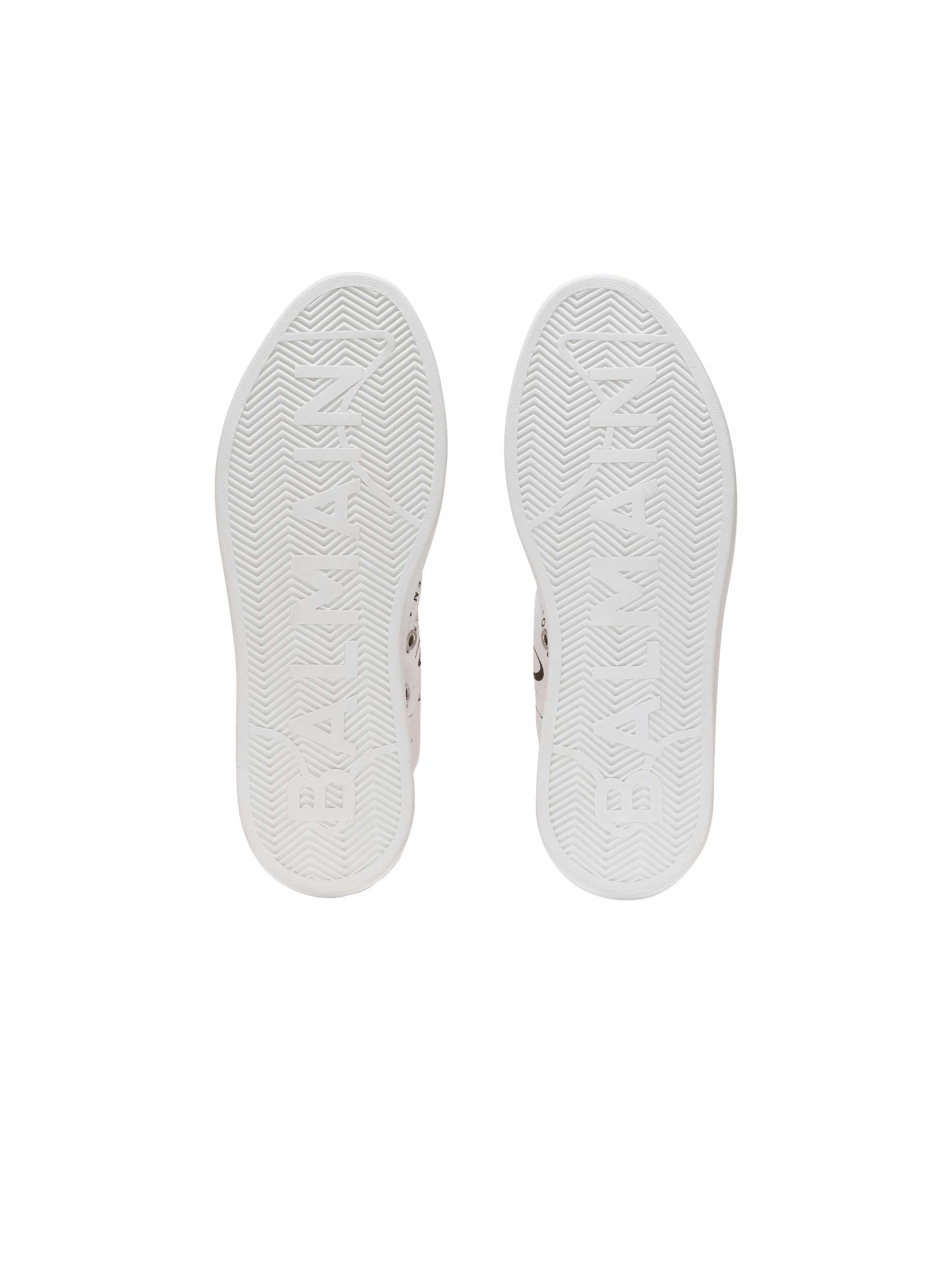 B-Court high-top trainers with Balmain Beauty print