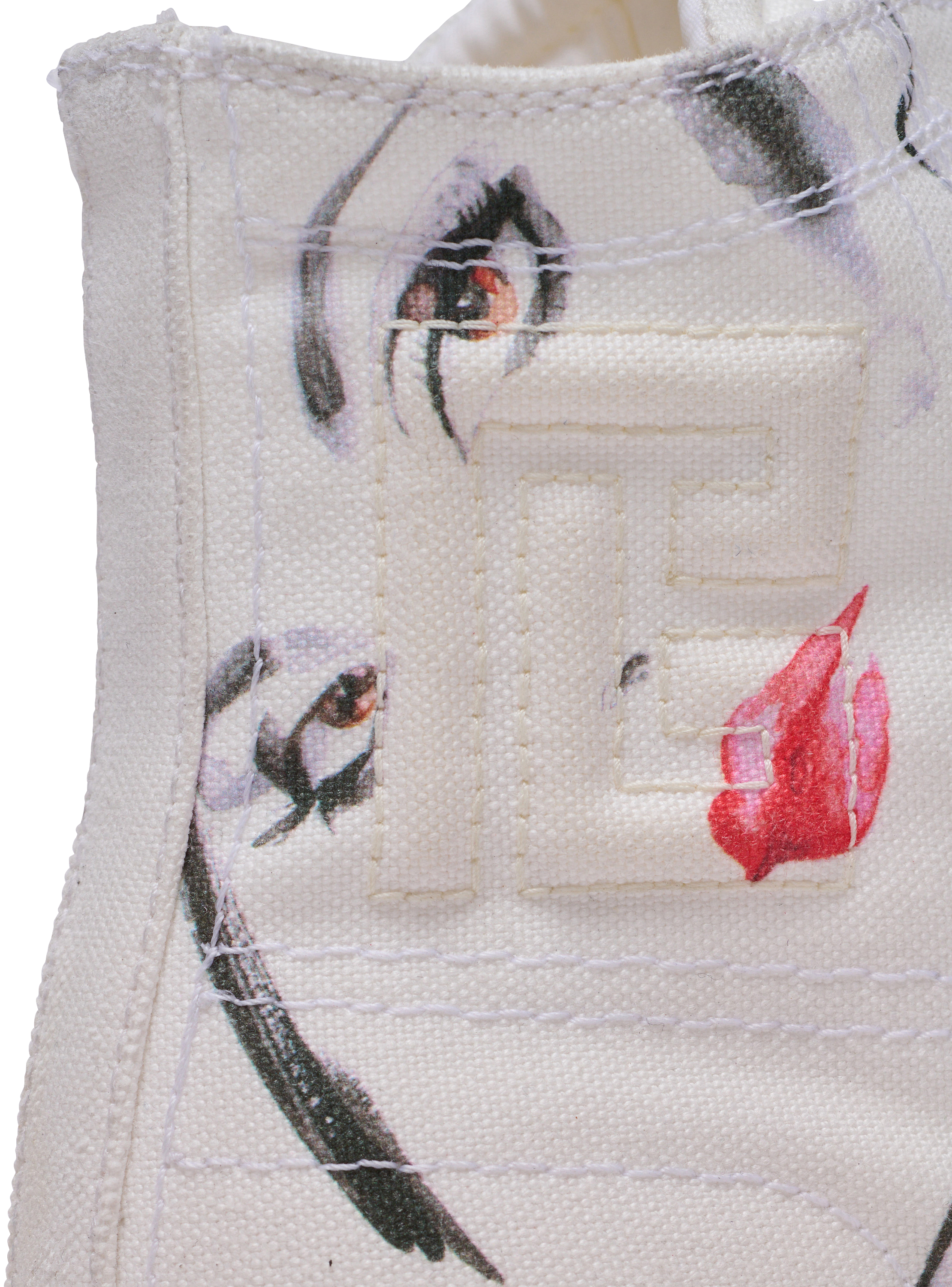 B-Court high-top trainers with Balmain Beauty print