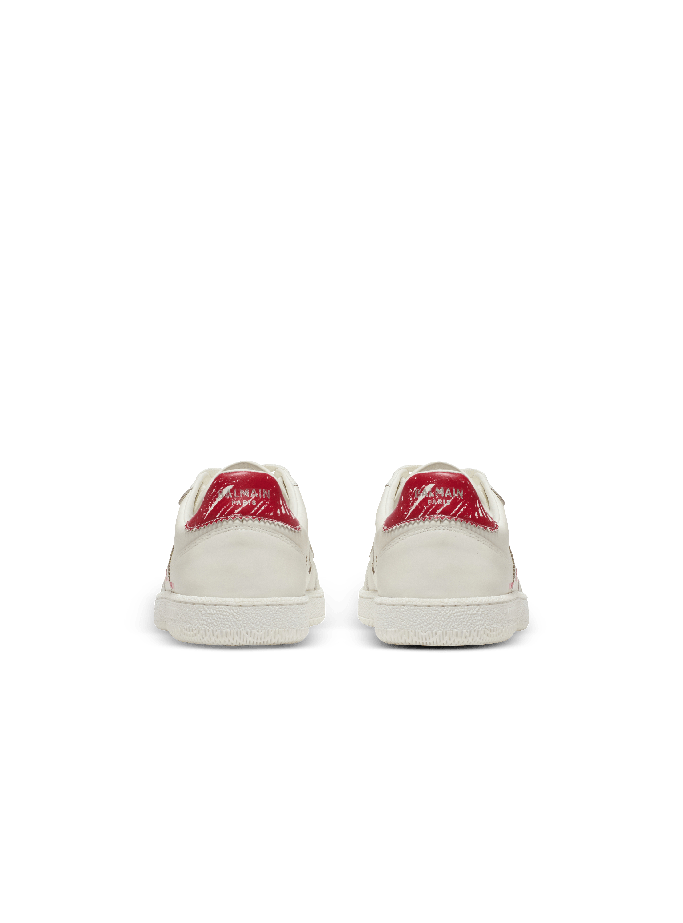 Leather Balmain Swan Lipstick trainers - Women | BALMAIN