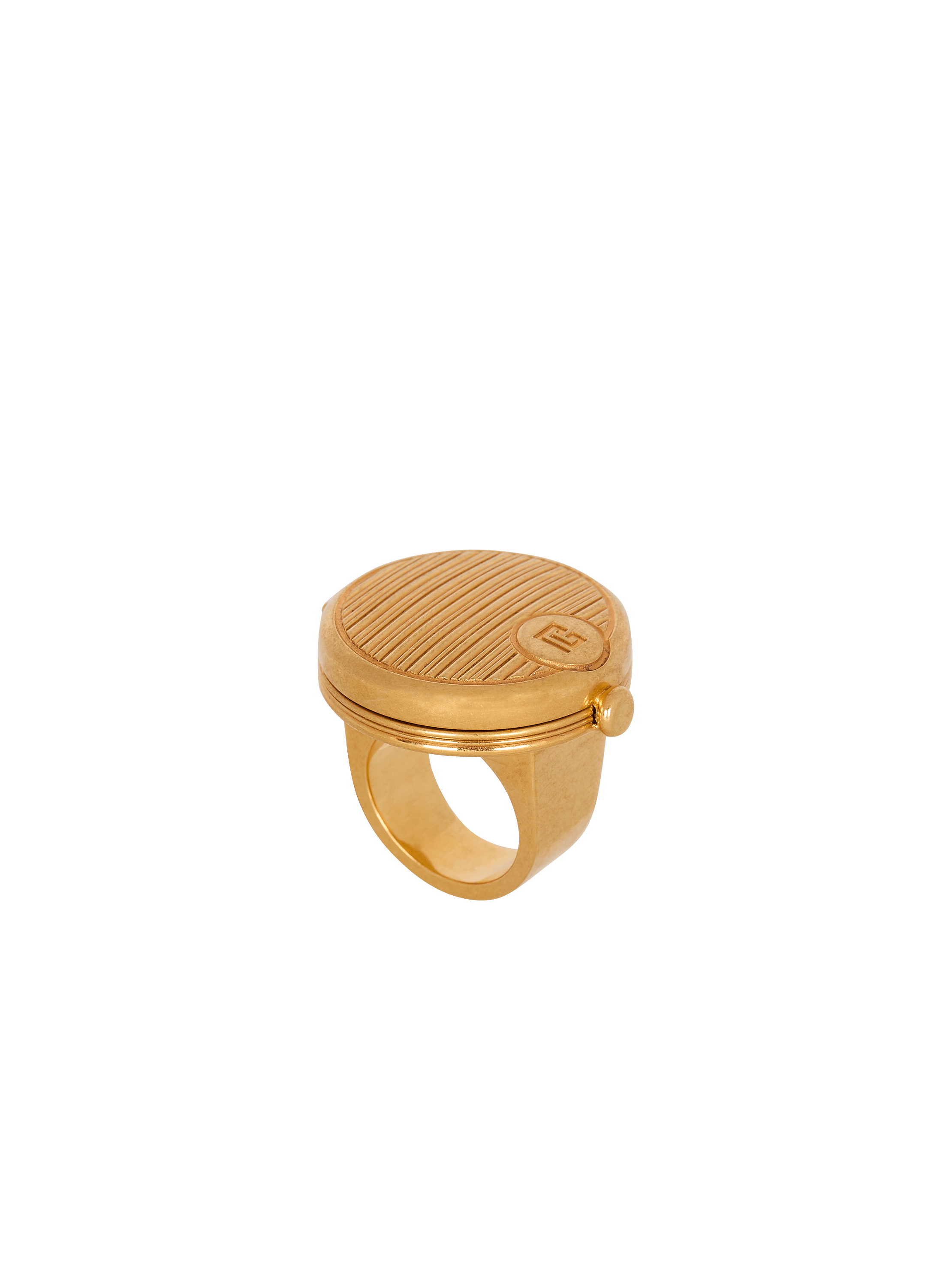 Powder compact ring-brass