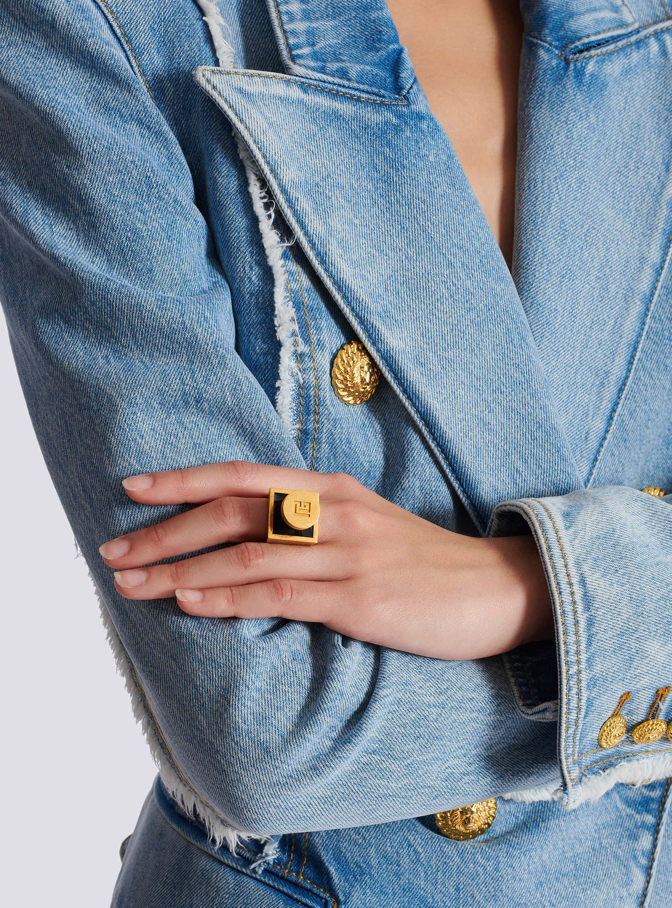 Brass Perfume ring gold gold - Women | BALMAIN