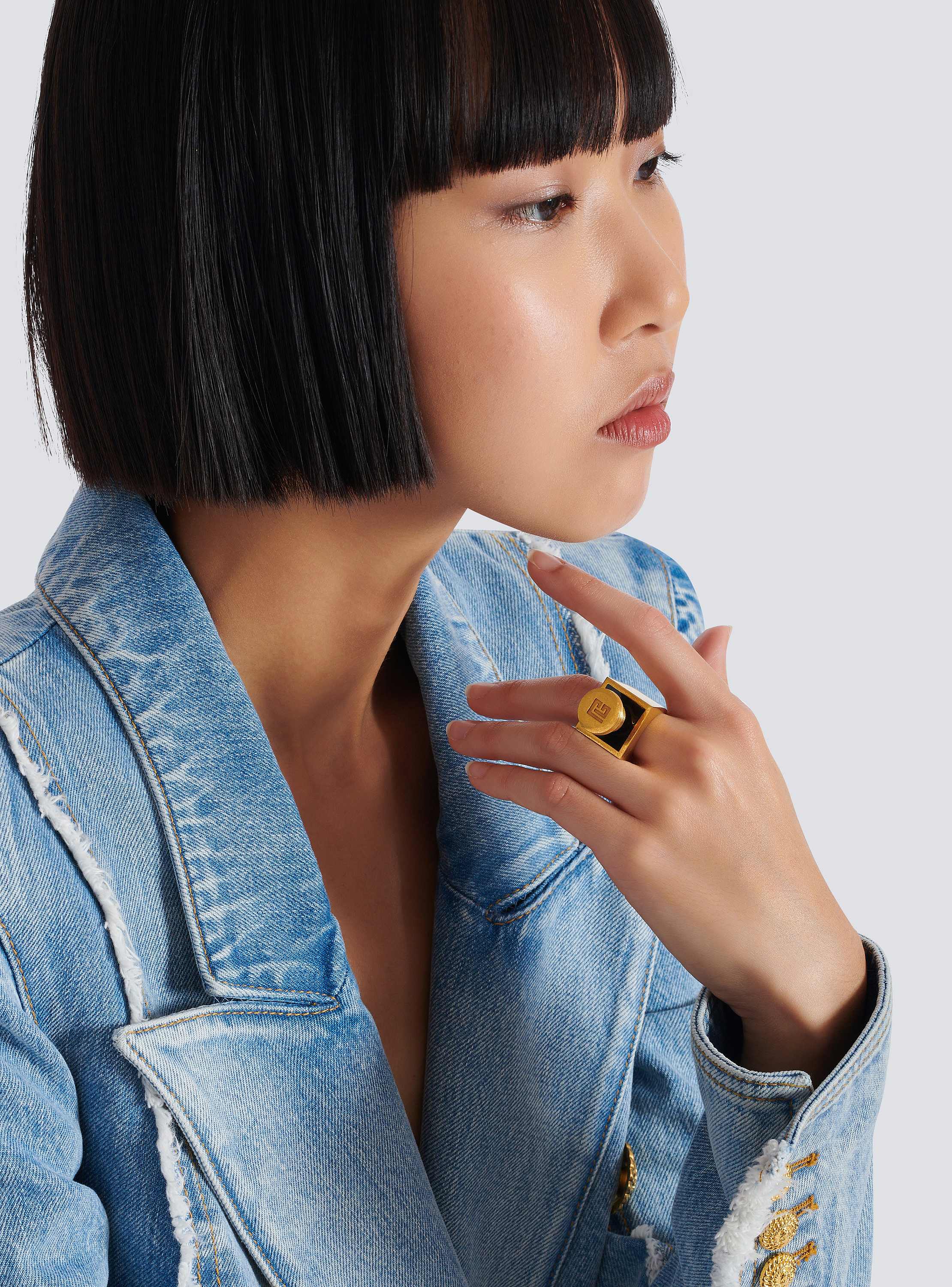 Brass Perfume ring gold gold - Women | BALMAIN