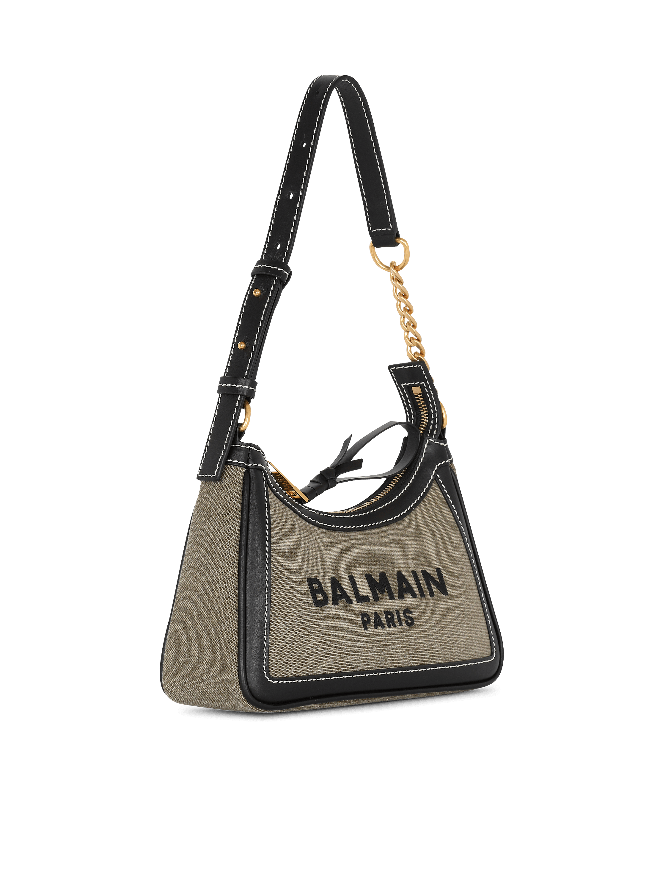 B-Army canvas bag with leather inserts - Women | BALMAIN