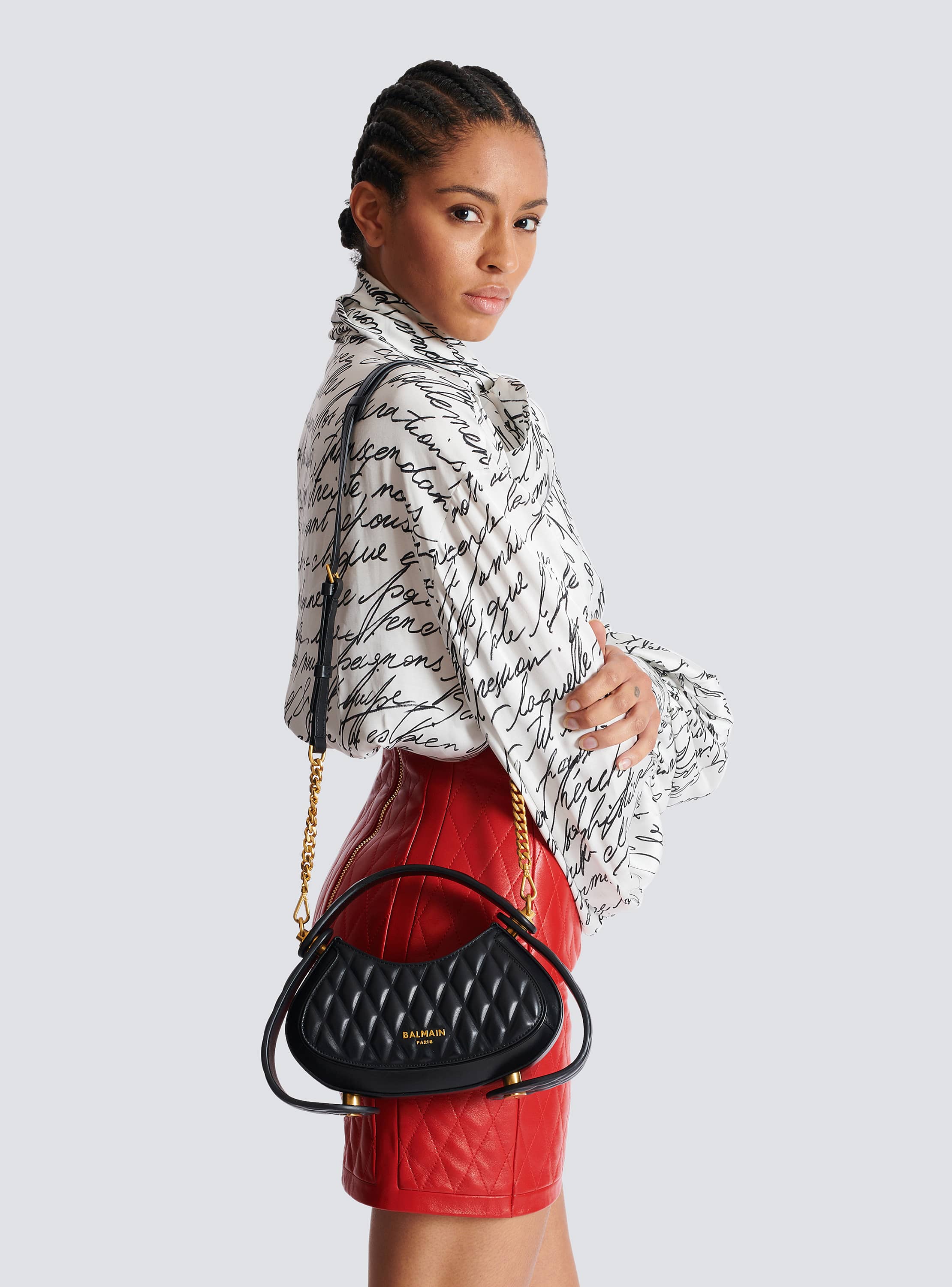 【関税＆送料込み】Balmain Sd To Sd 2 Pkts Lambskin Quilted Balmain Women Sd To Sd 2 Pkts Lambskin Quilted Jacket In Red
