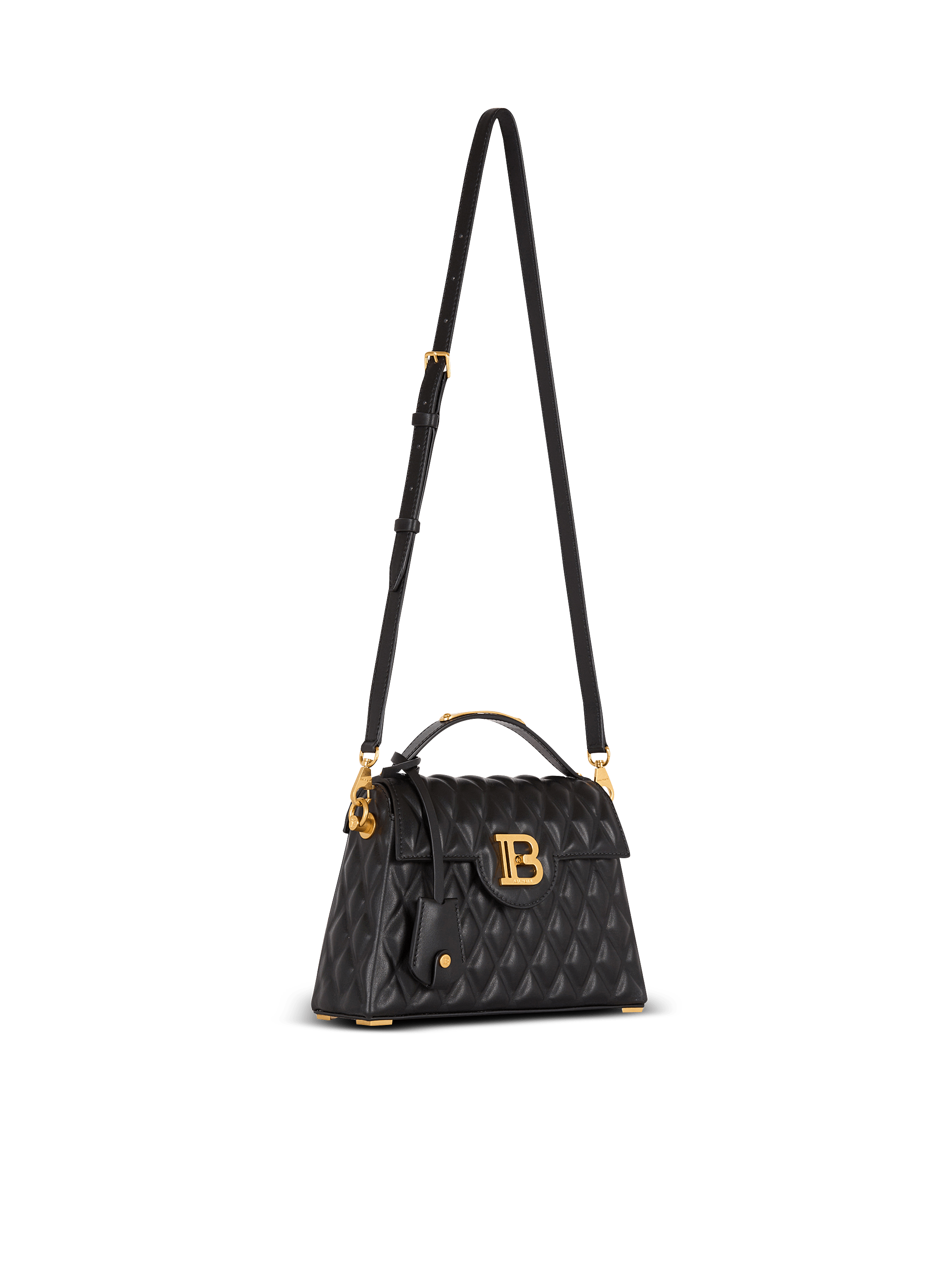 トートバッグ BALMAIN FW25 'B-Buzz Vanity' handbag (EN1BH952LSLX 0PA) B-Buzz mini monogrammed jacquard bag black - Women | BALMAIN