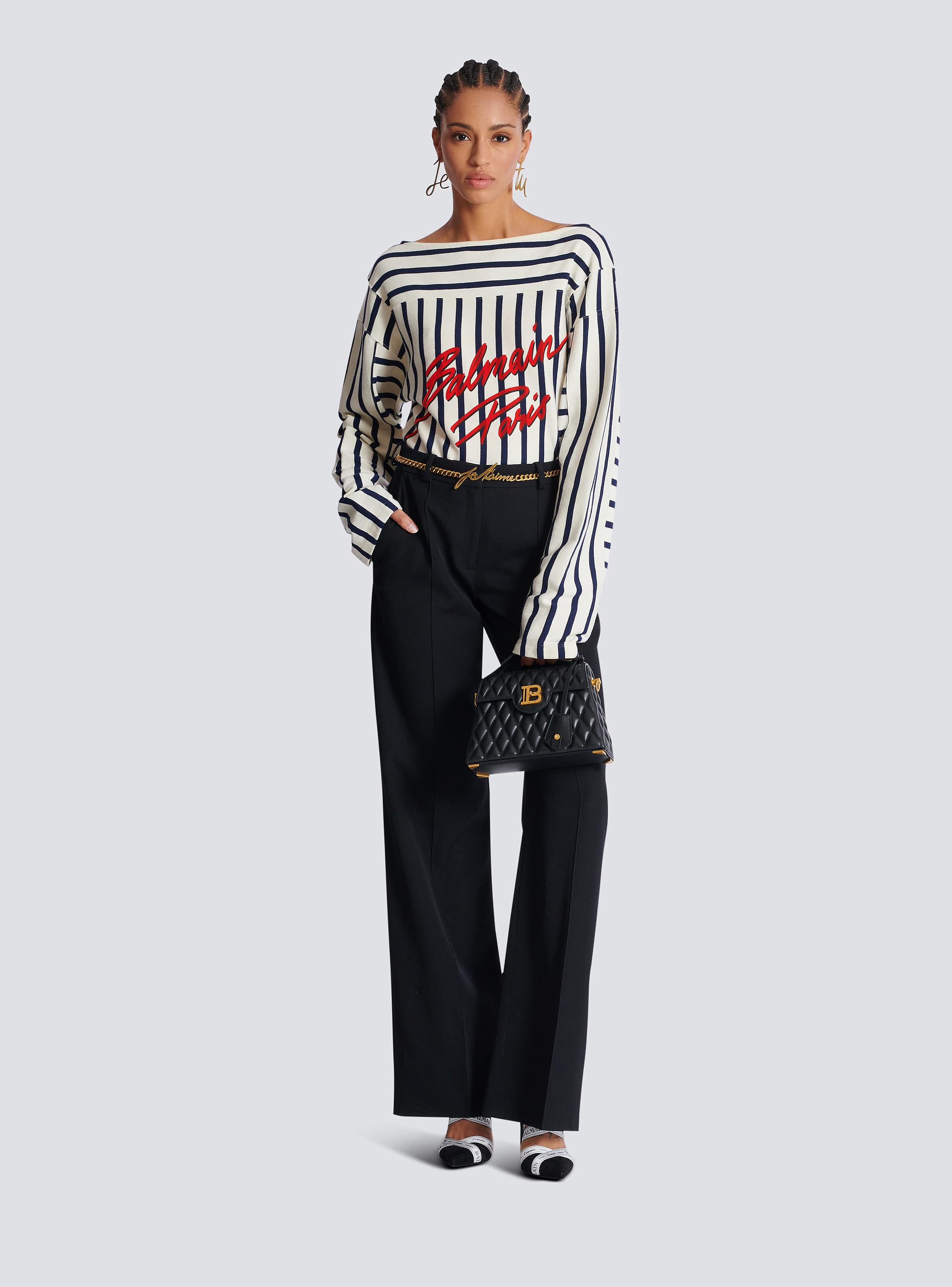 B-Buzz Dynasty bag in quilted calfskin black - Women | BALMAIN