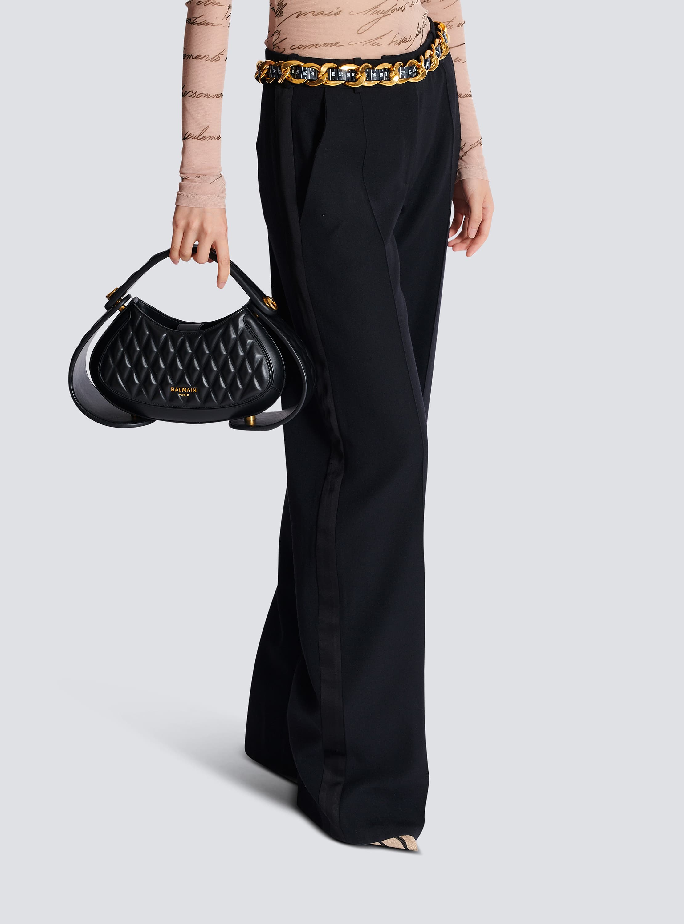 Medium Jolie Madame bag in quilted leather black - Women