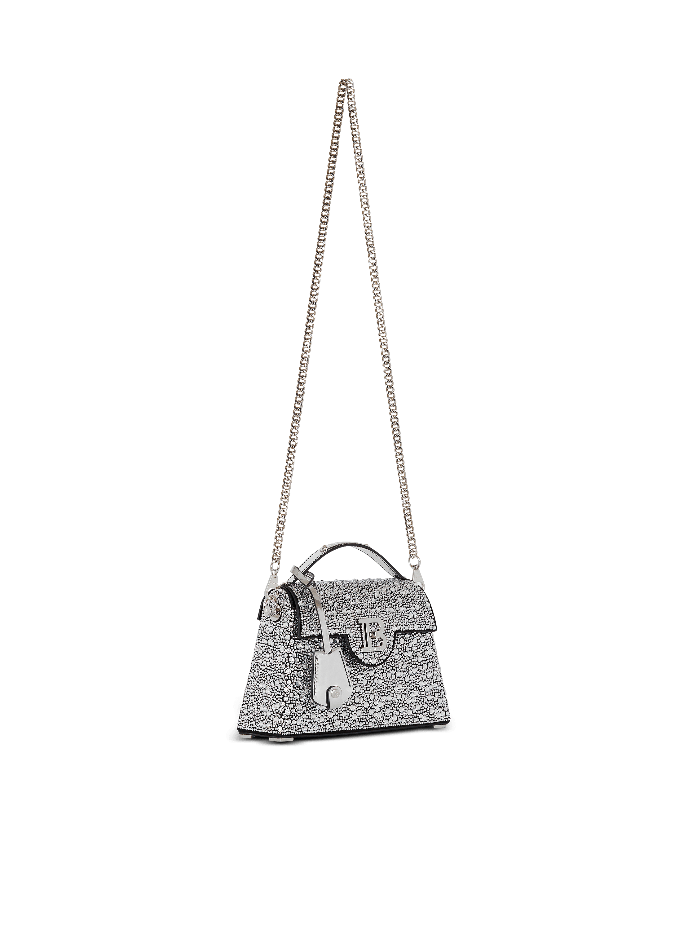 B-Buzz Dynasty bag in suede and rhinestones silver - Women