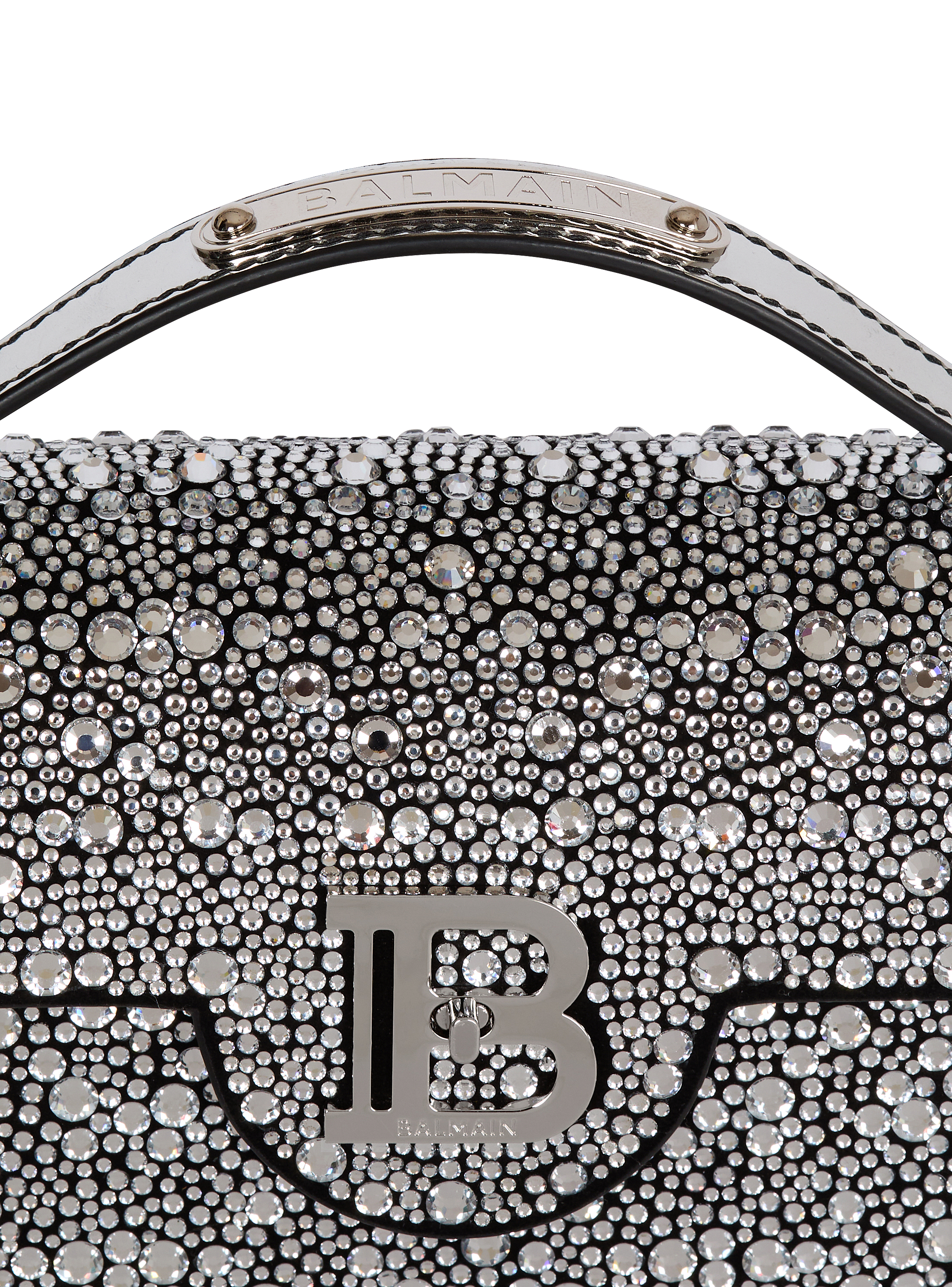 B-Buzz Dynasty bag in suede and rhinestones silver - Women