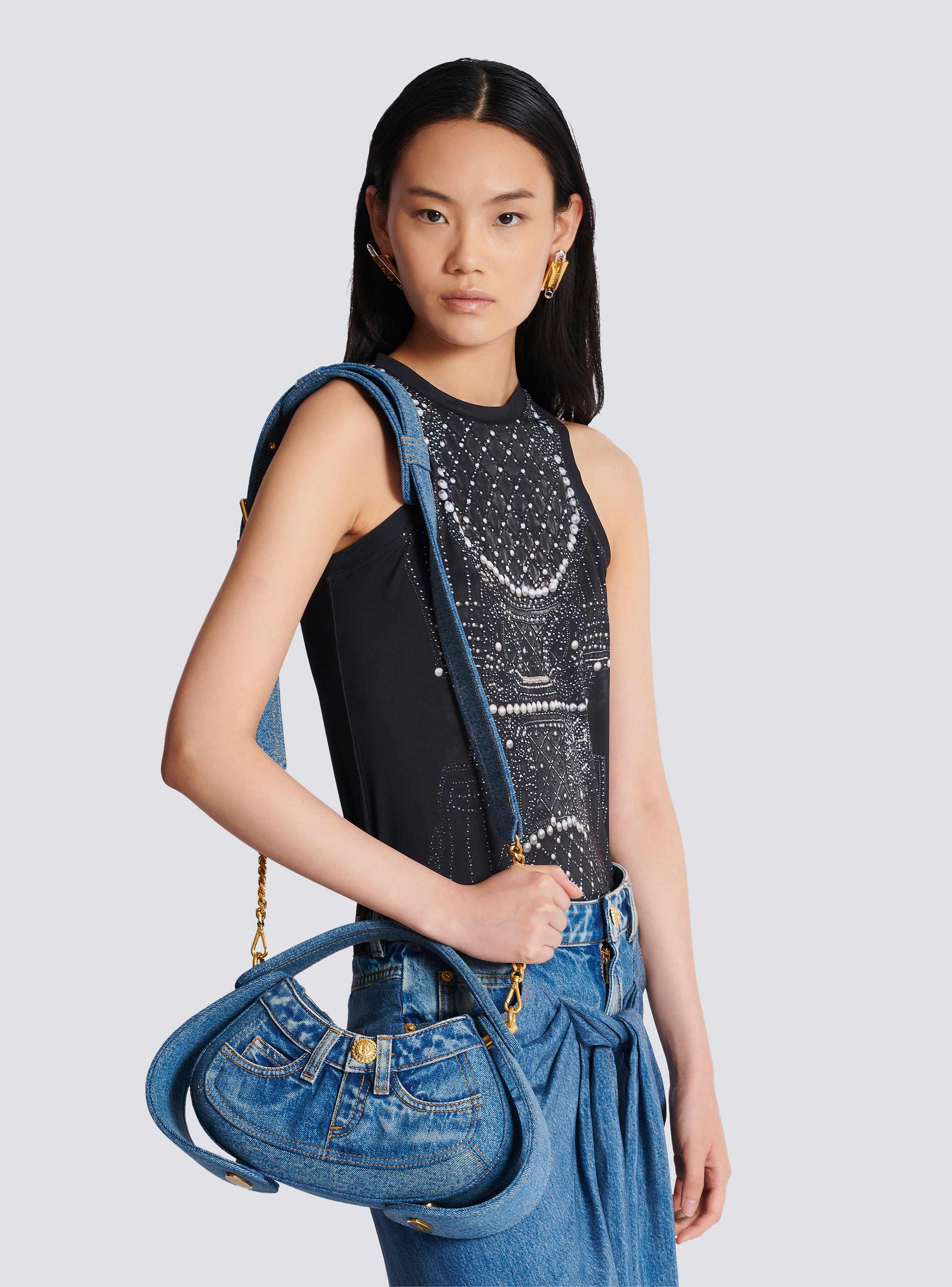 Medium denim Jolie Madame bag