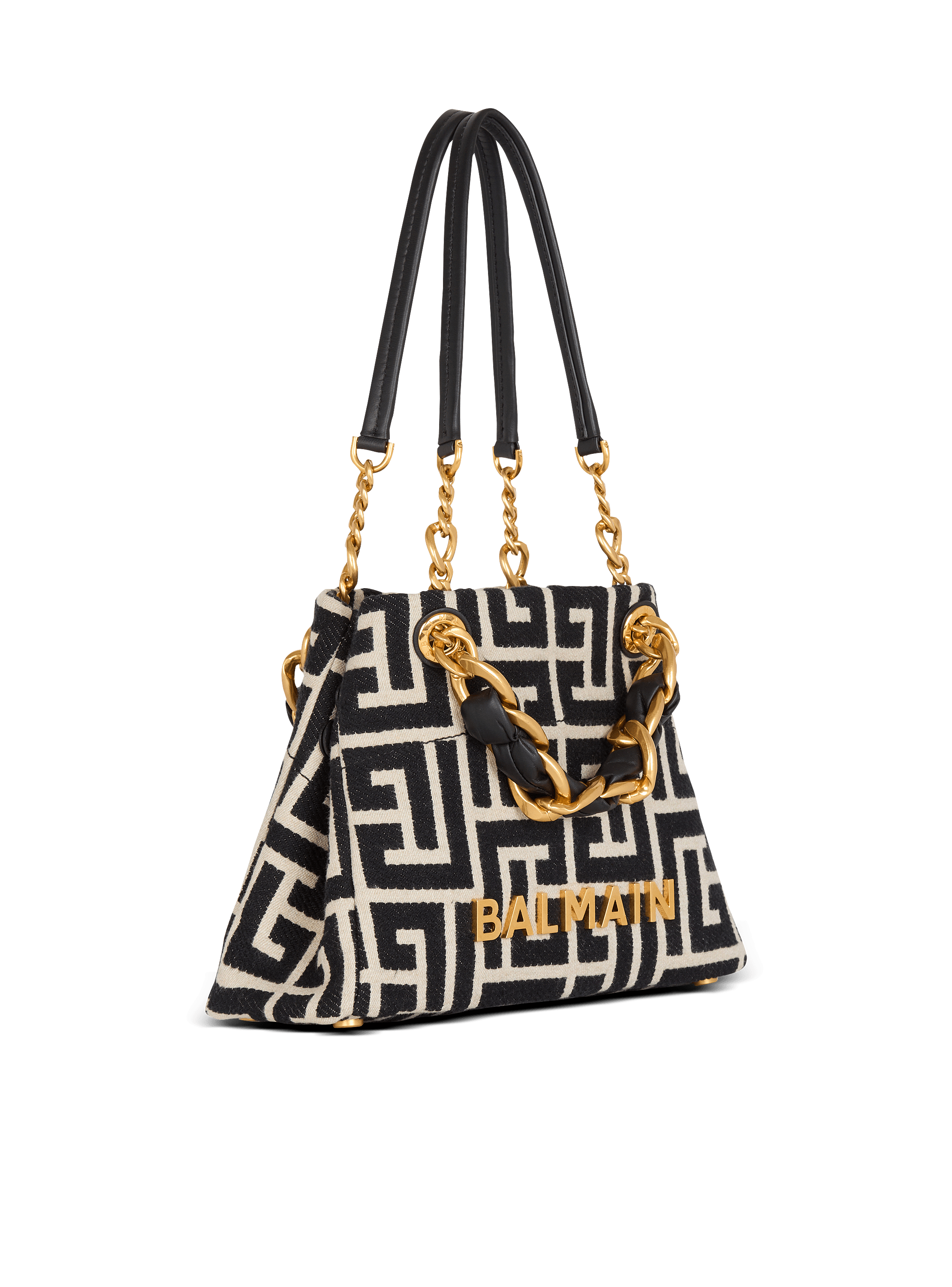 Small 1945 Soft monogrammed jacquard tote bag - Women | BALMAIN