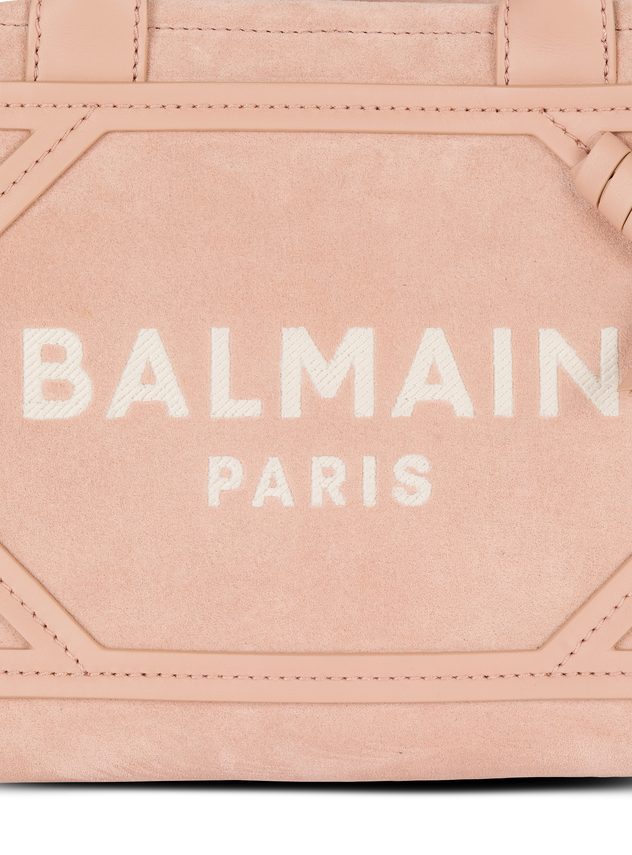 BALMAIN スモルBアミトトハック EN1FE900LDCY 0PA Small suede B-Army tote bag beige beige - Women | BALMAIN
