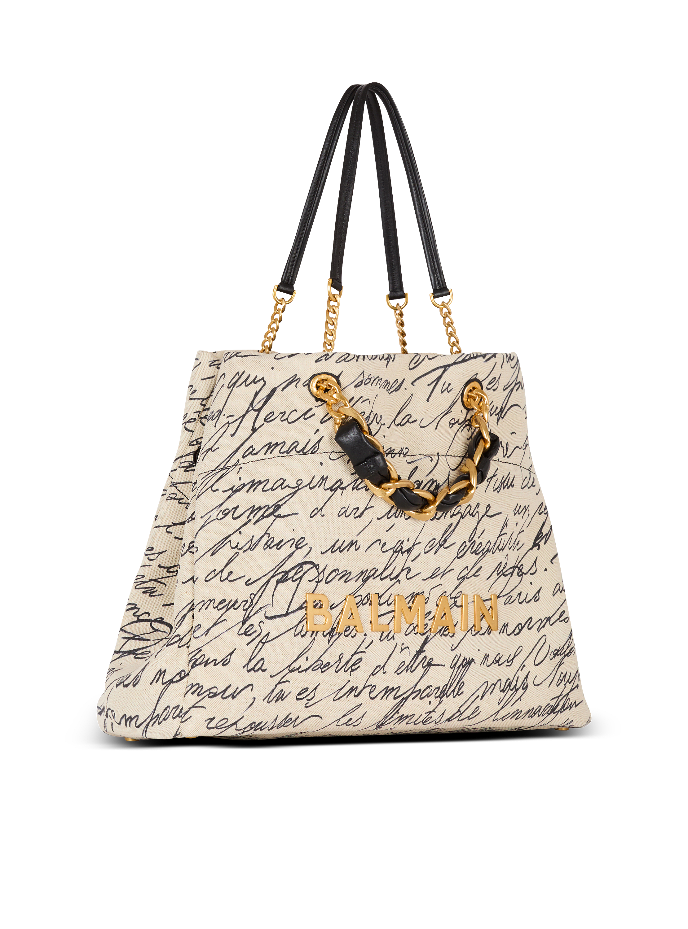 【関税＆送料込み】Balmain 1945 Soft Tote 1945 Soft tote bag in grained calfskin pink pink - Women