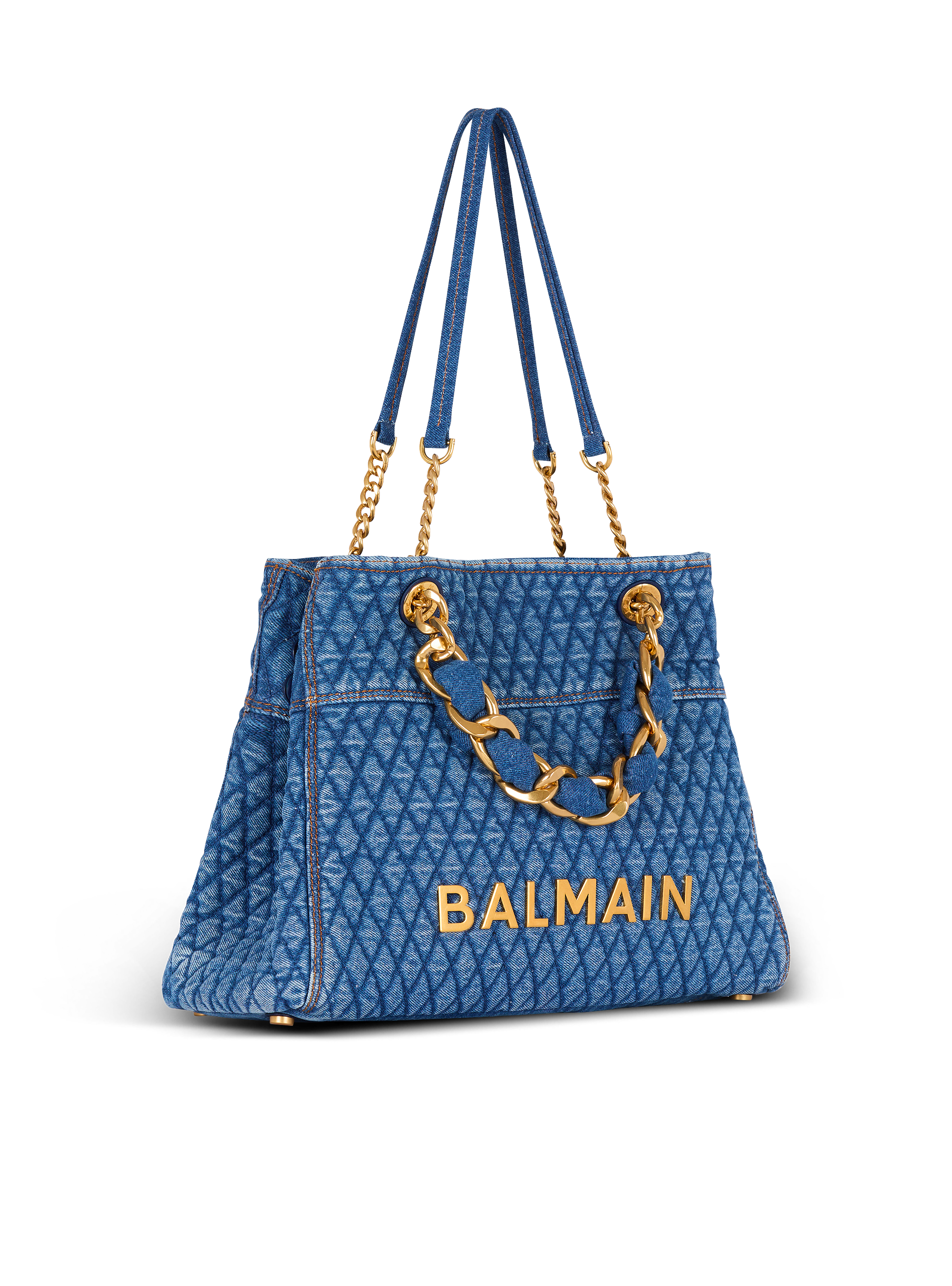 【関税＆送料込み】Balmain Small 1945 Soft Tote Small 1945 Soft tote bag in crackled calfskin - Women | BALMAIN