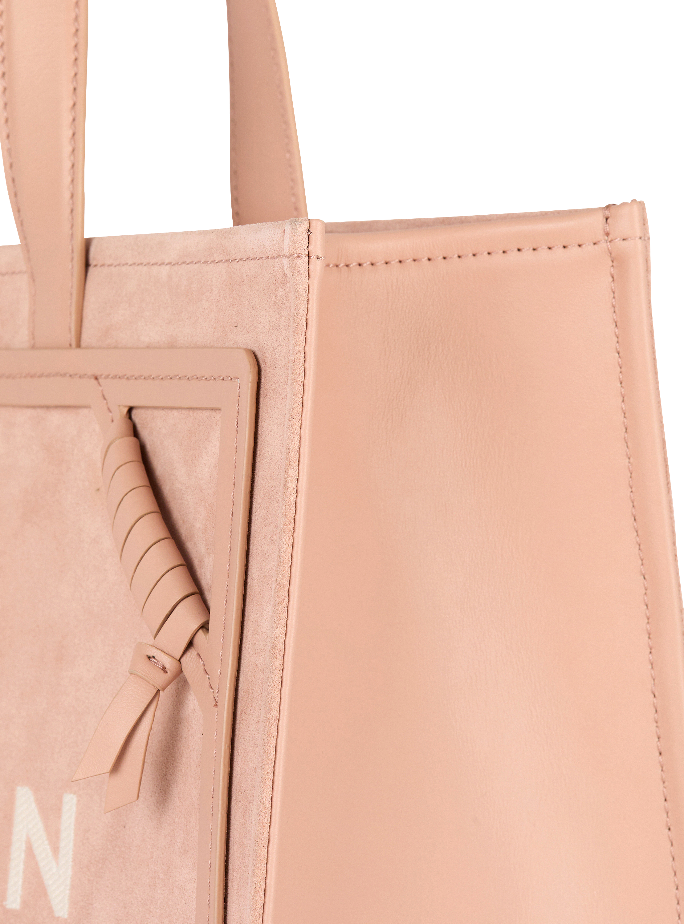 バルマン スエードb-armyトートバッグ ベージュ Medium suede B-Army tote bag - Women | BALMAIN