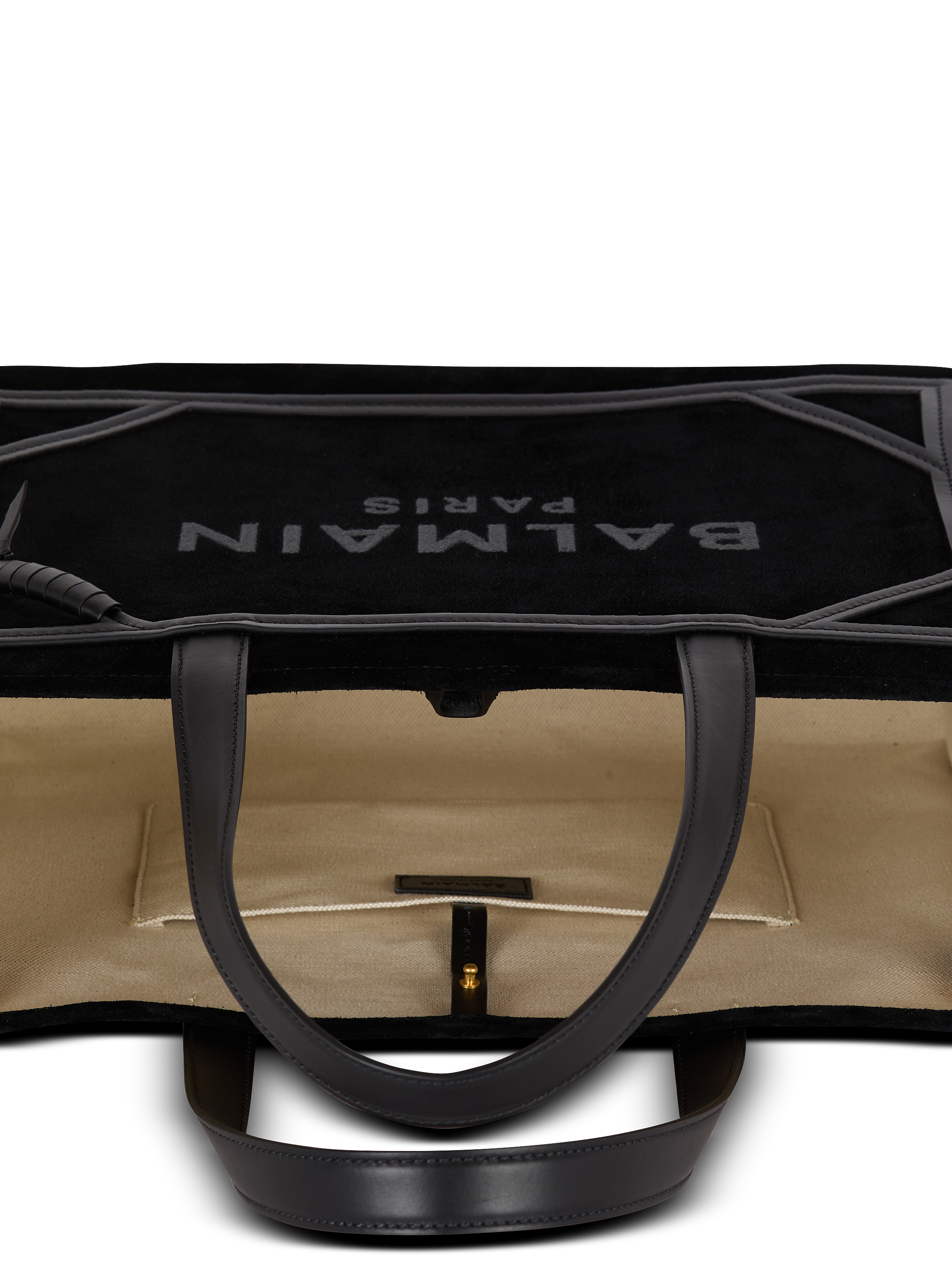 Balmain☆VIP価格 ミディアム B-アーミー トートバッグ Balmain B Army Medium Shopper Tote Bag in Canvas with