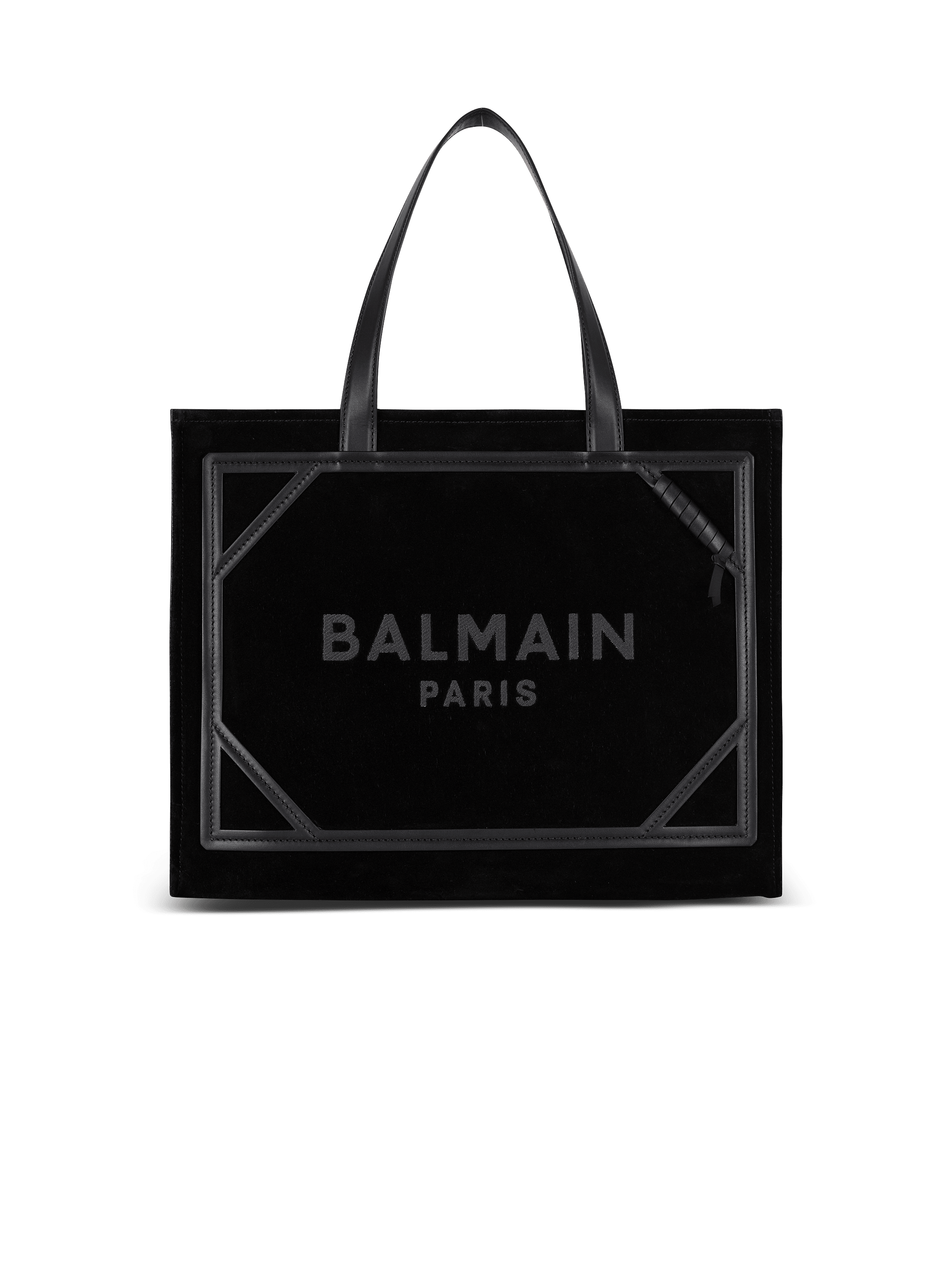 Medium suede B-Army tote bag