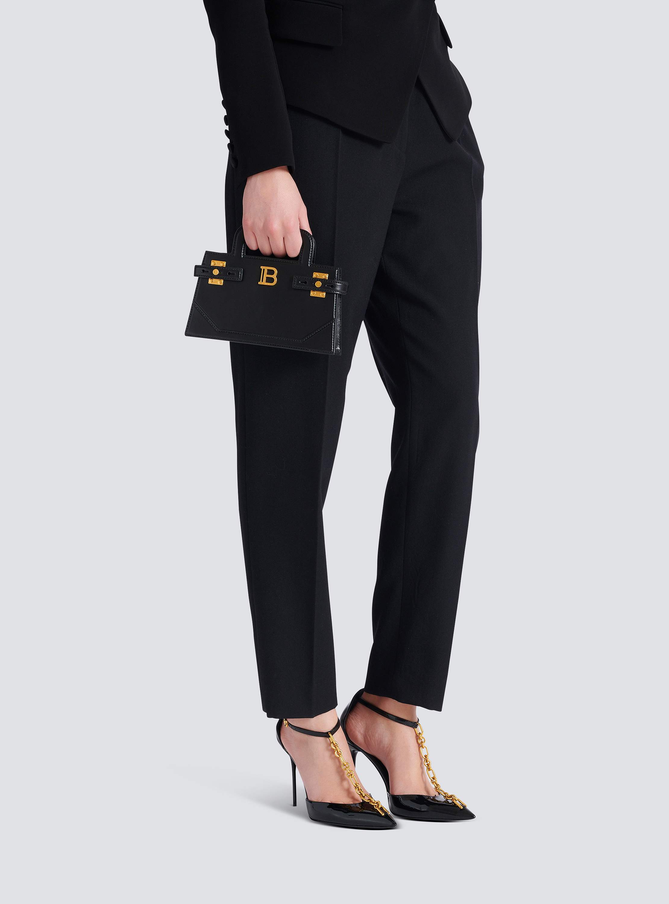 Balmain☆VIP価格  B-Buzz スモールトップハンドルバッグ Small B-Buzz Top Handle bag in calfskin - Women | BALMAIN