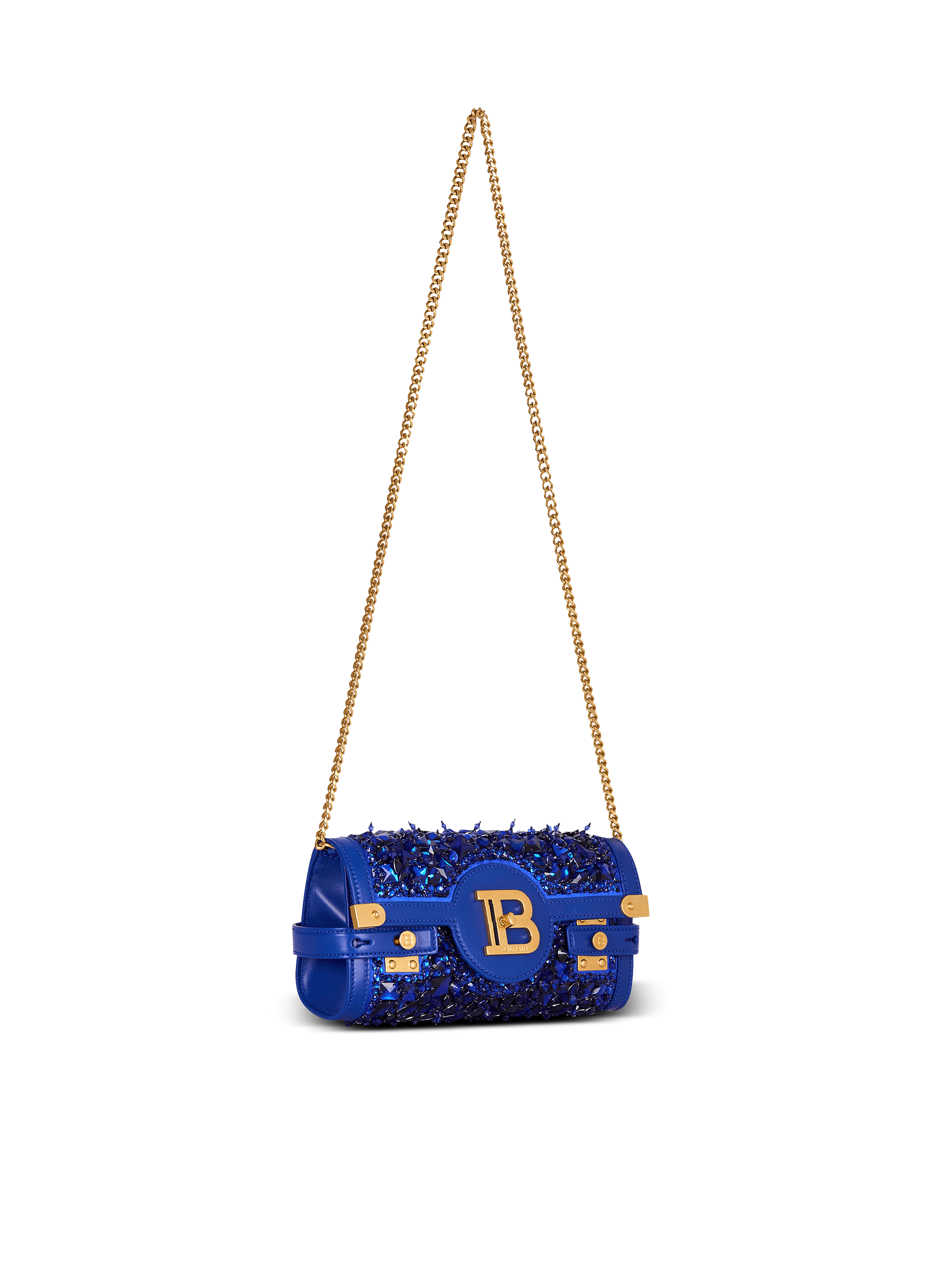 正規通販 B-Buzz Pouch blue satin embroidered and leather in 23 デニム/ジーンズ